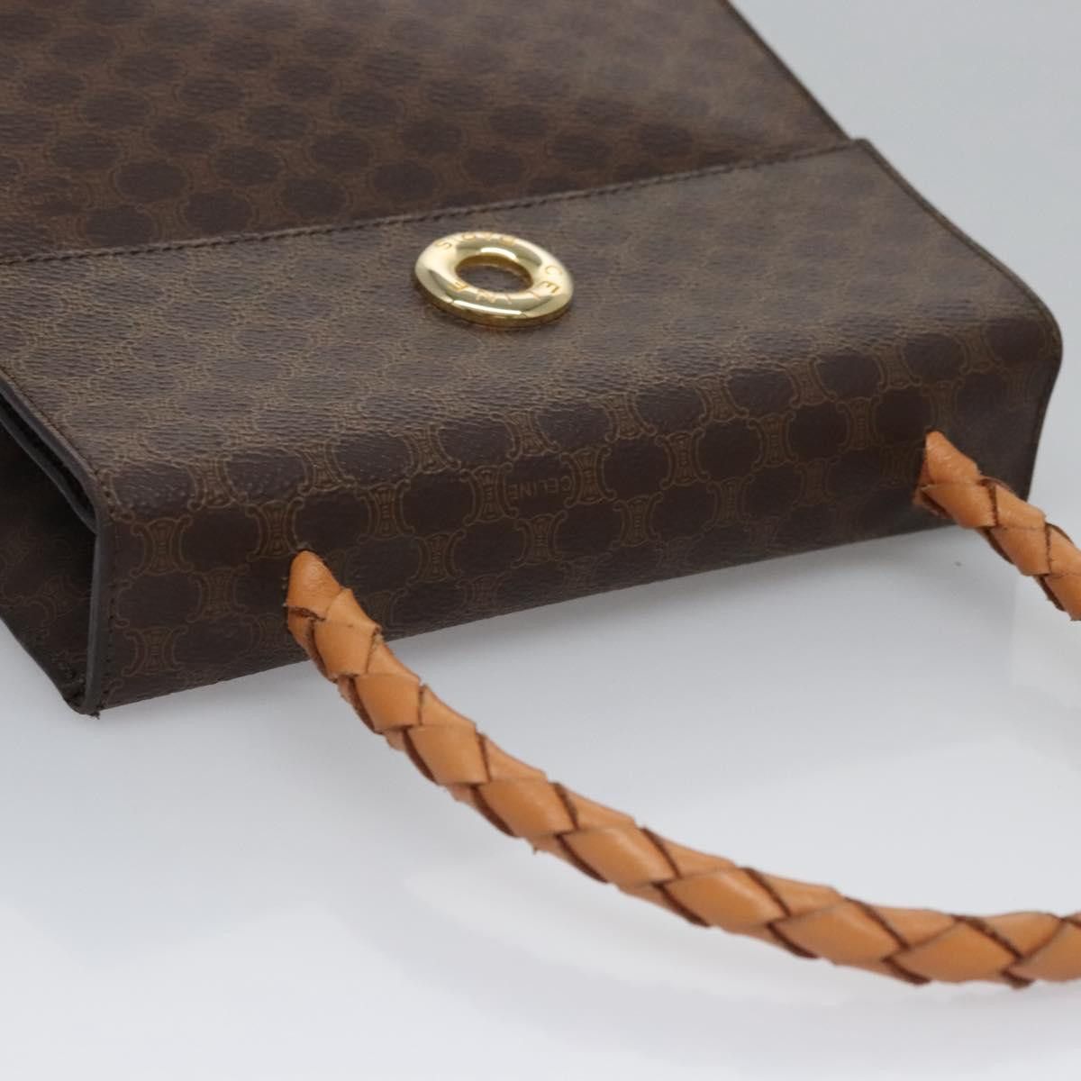 Celine CELINE Macadam Canvas Hand Bag Pvc Leather Brown Size ONE SIZE - 6 Thumbnail