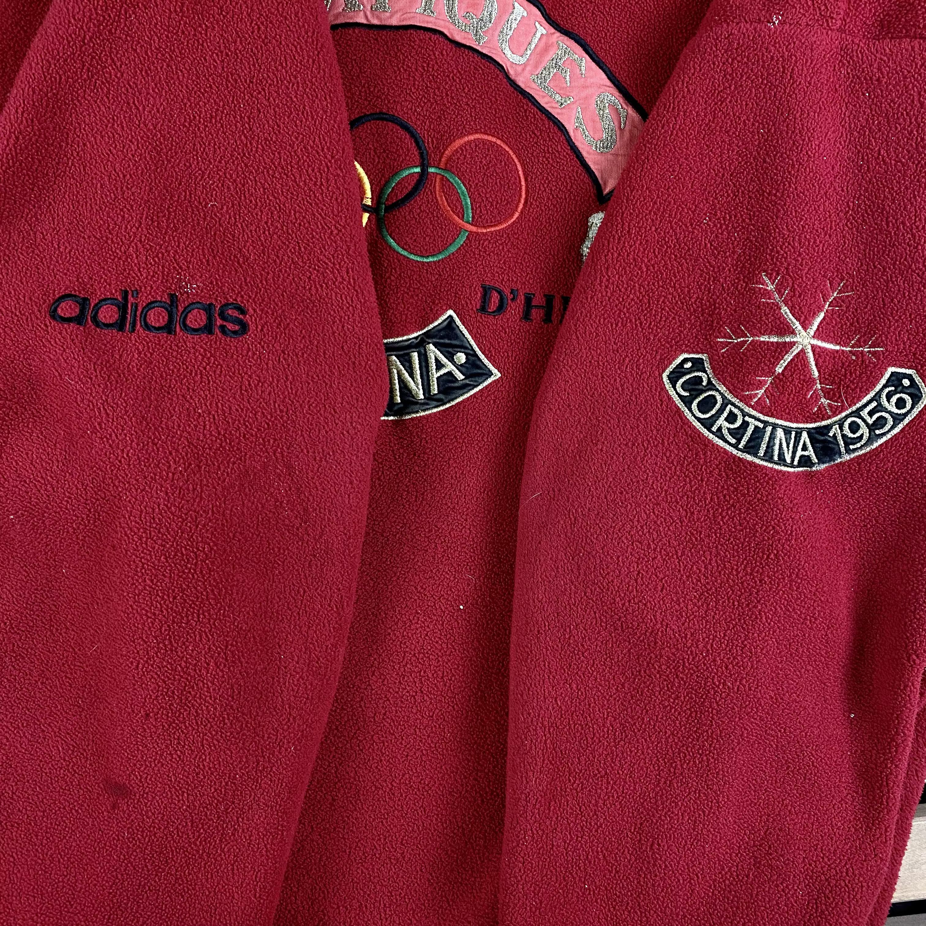Adidas × Vintage Mens Rare Adidas Grenoble Vintage Fleece Size XL Anorak Size US XL / EU 56 / 4 - 12 Thumbnail