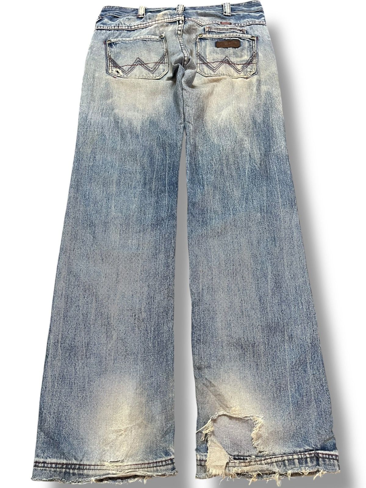 Wrangler Vintage Wrangler Faded Grunge Distressed Denim Size US 33 - 5 Thumbnail