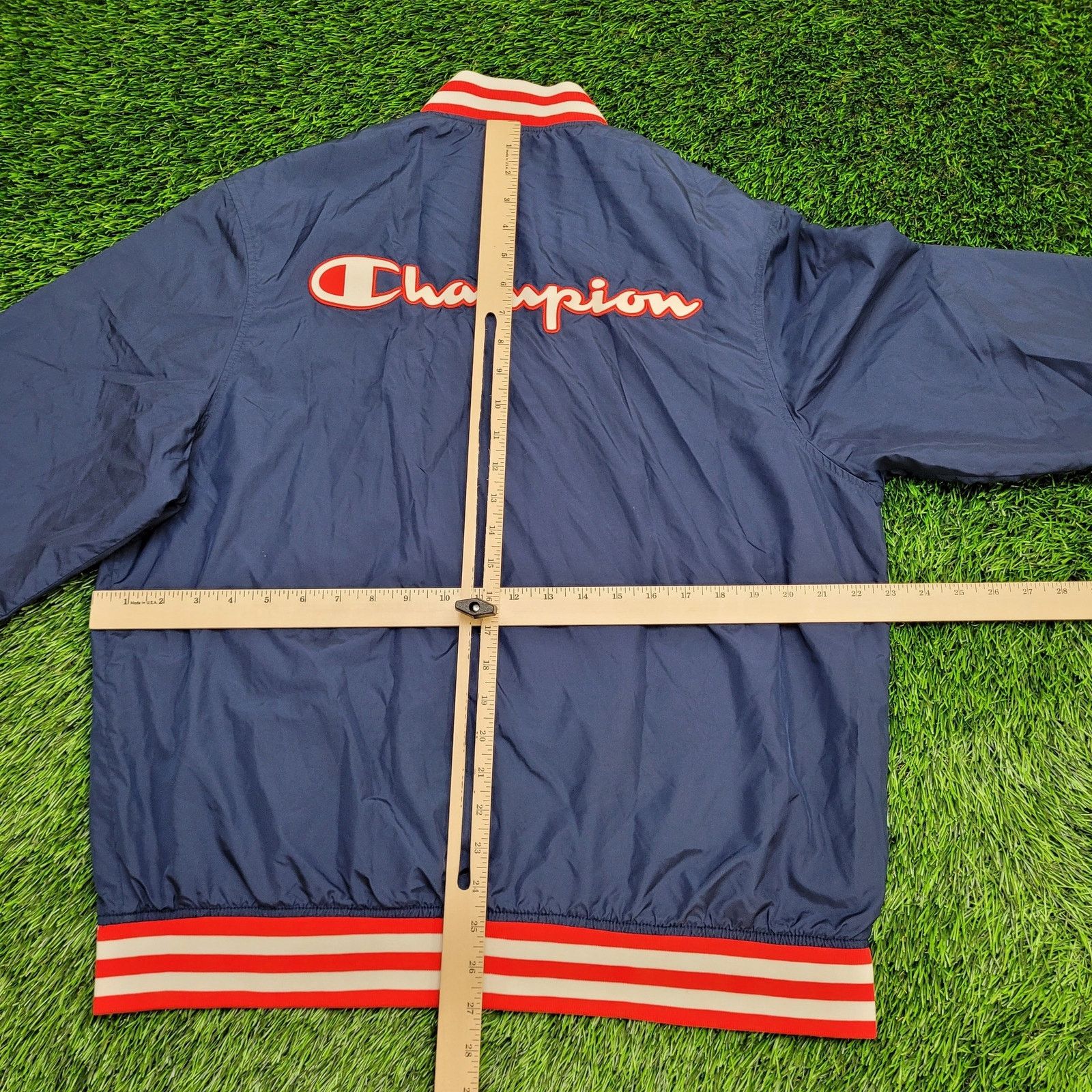 Champion Vintage Y2K Champion Varsity Bomber Jacket Large 23x27 Blue Size US L / EU 52-54 / 3 - 4 Thumbnail