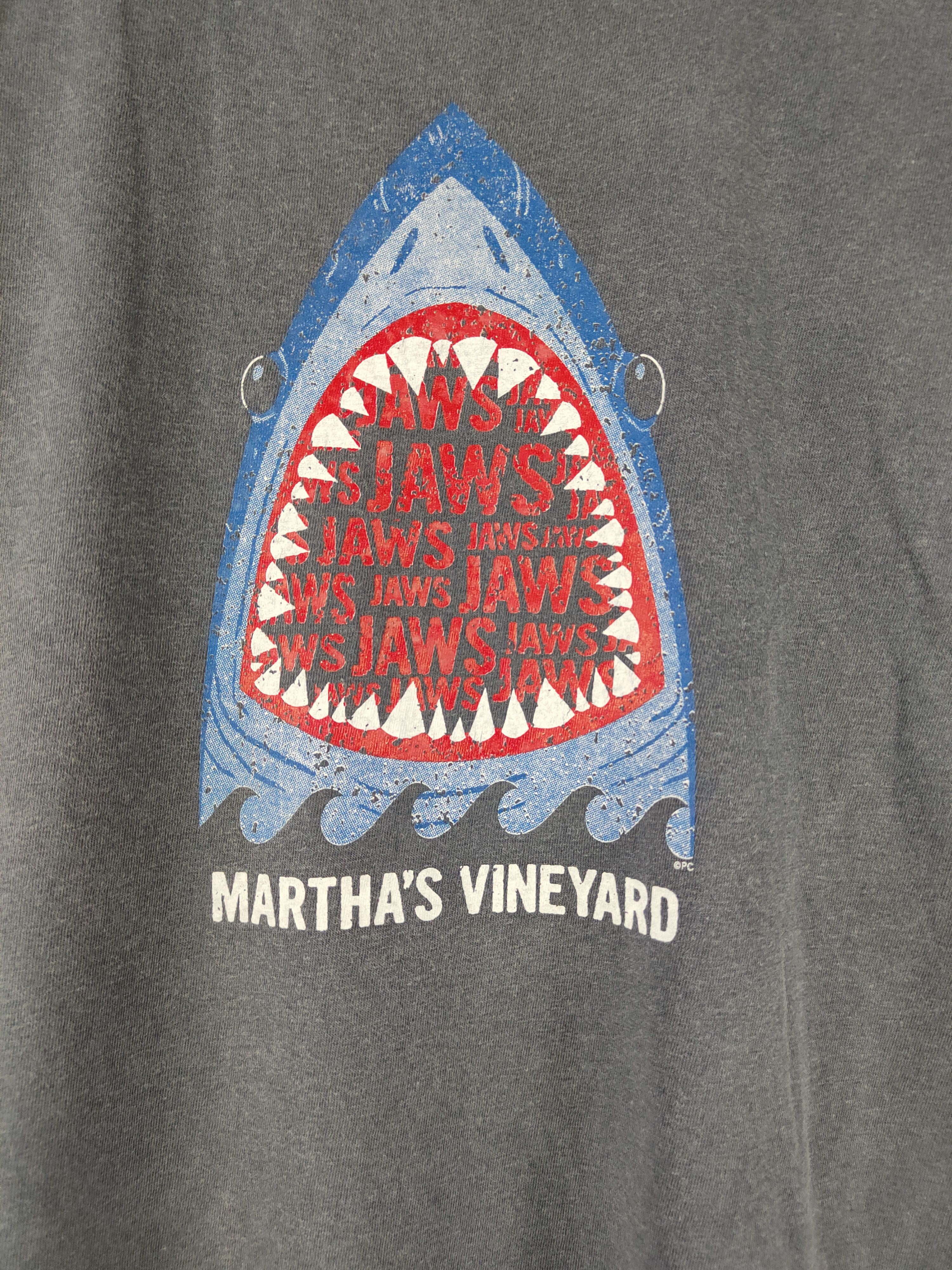 Vintage DL Martha'S Vineyard Jaws movie Gray vintage tee #998 Size US M / EU 48-50 / 2 - 3 Thumbnail