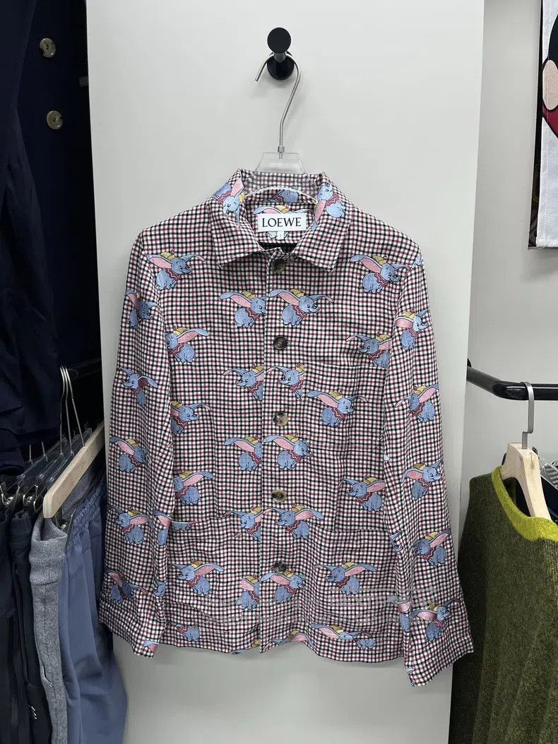 Loewe Loewe Dumbo Embroidered Checkered Shirt Jacket Size US S / EU 44-46 / 1 - 1 Thumbnail