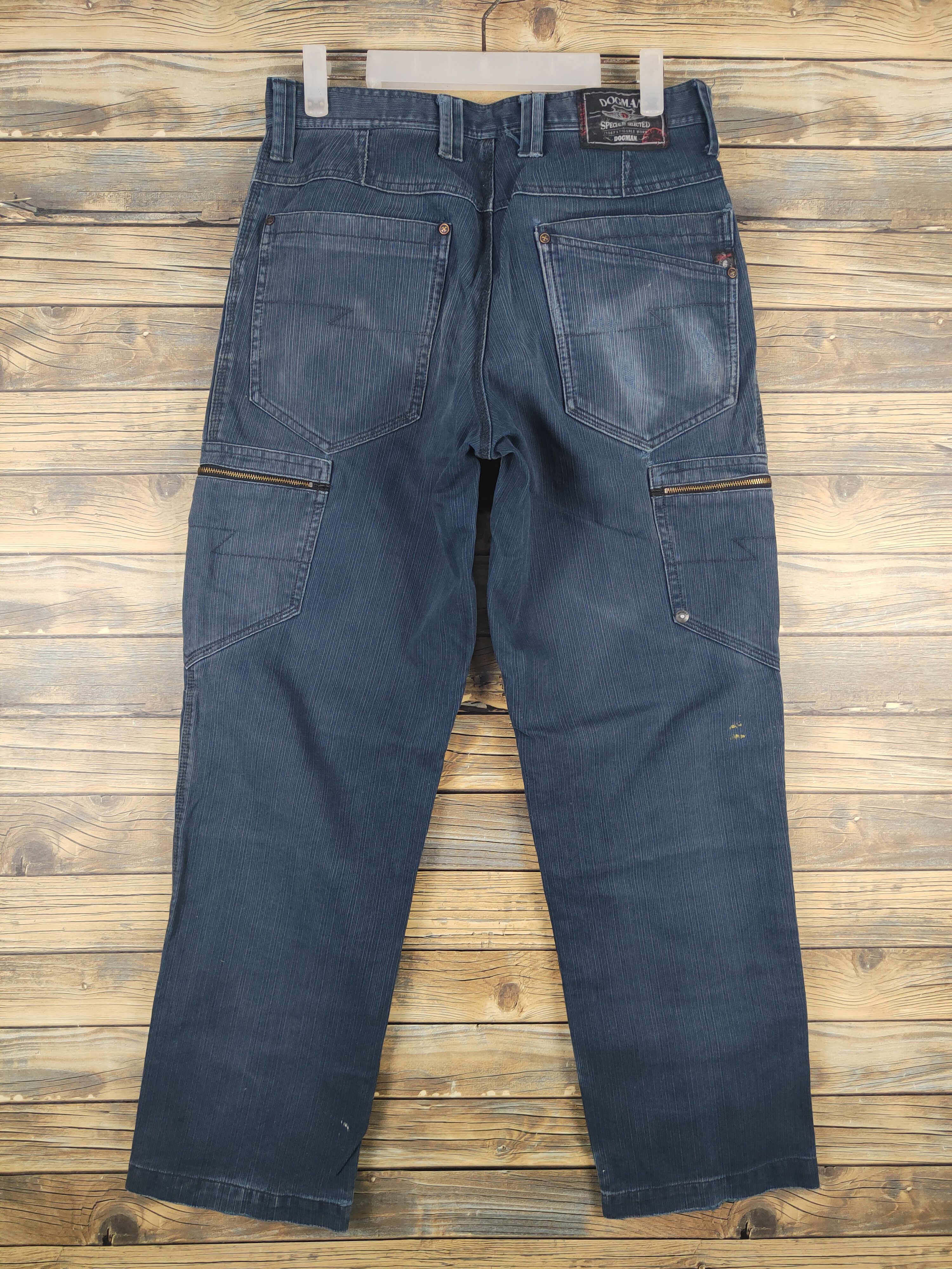 Japanese Brand DL Dogman Blue Distressed Ripped Jeans #1571 Size US 30 / EU 46 - 8 Thumbnail