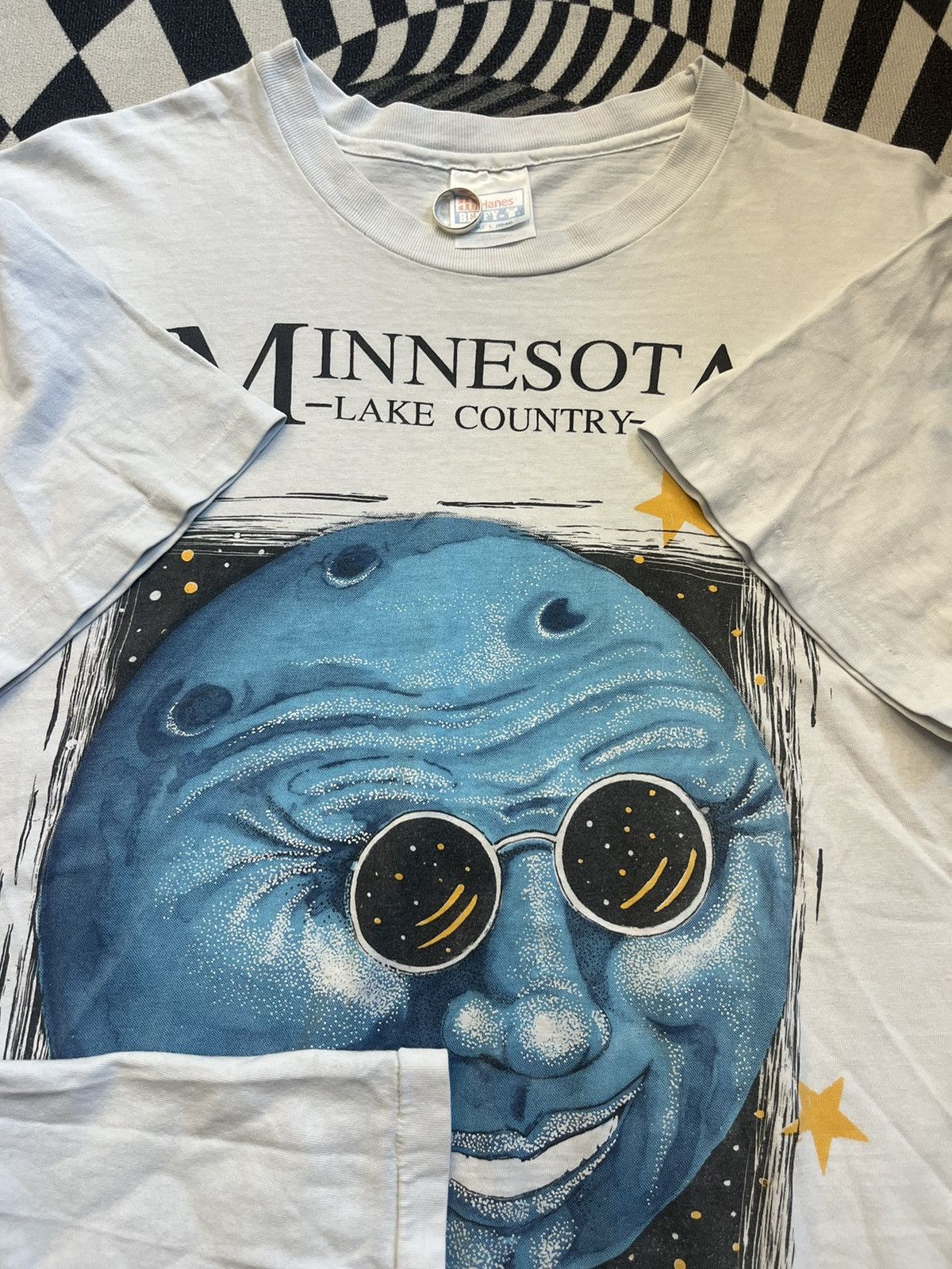 Arts & Science Vintage Artwork MINNESOTA Lake Country Blue Moon 90’s Tshirt Size US L / EU 52-54 / 3 - 5 Thumbnail