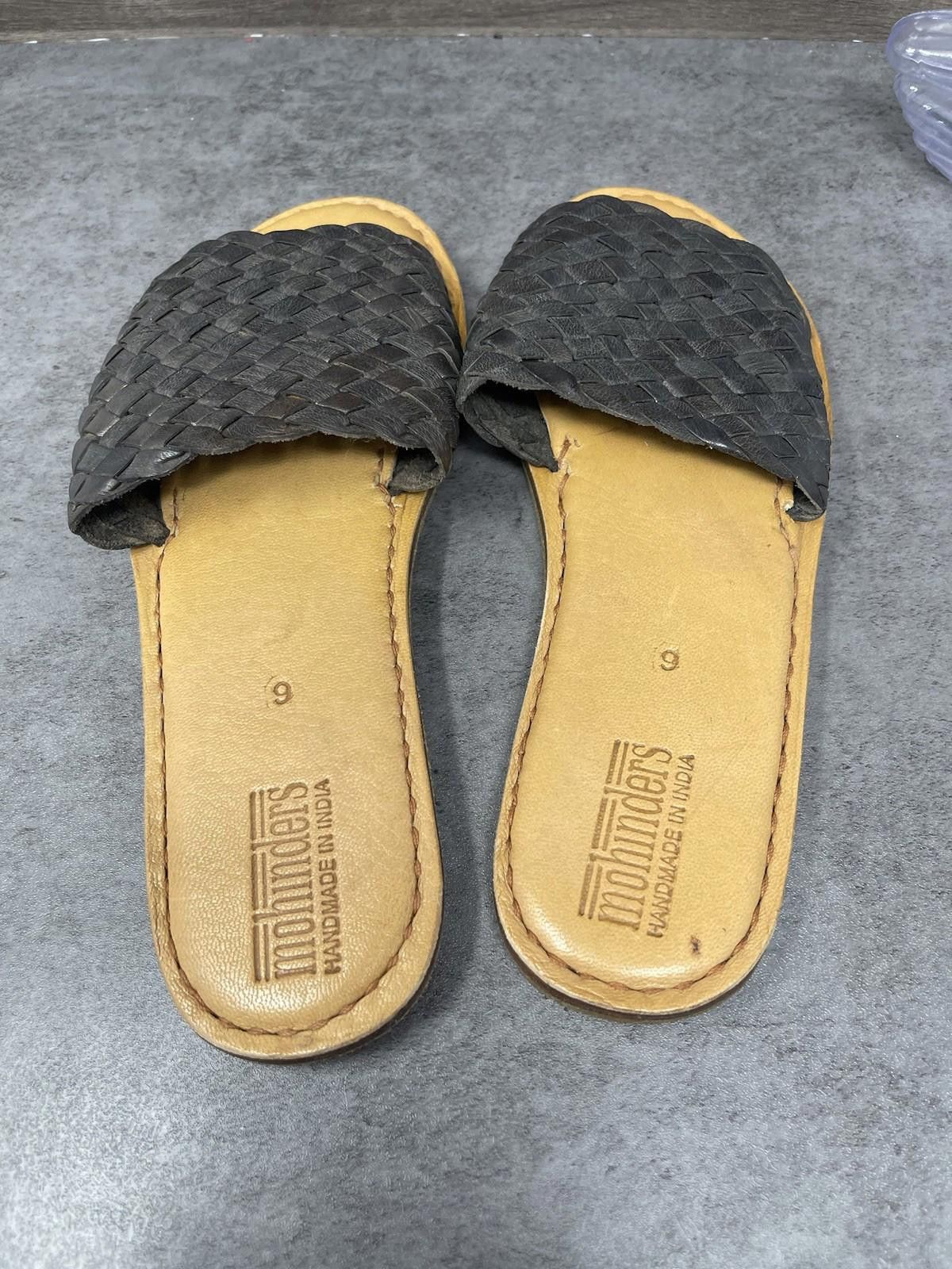 Other Mohinders Woven Sandals Womens Size 9 Black Leather Tan Size US 9 / IT 39 - 6 Thumbnail