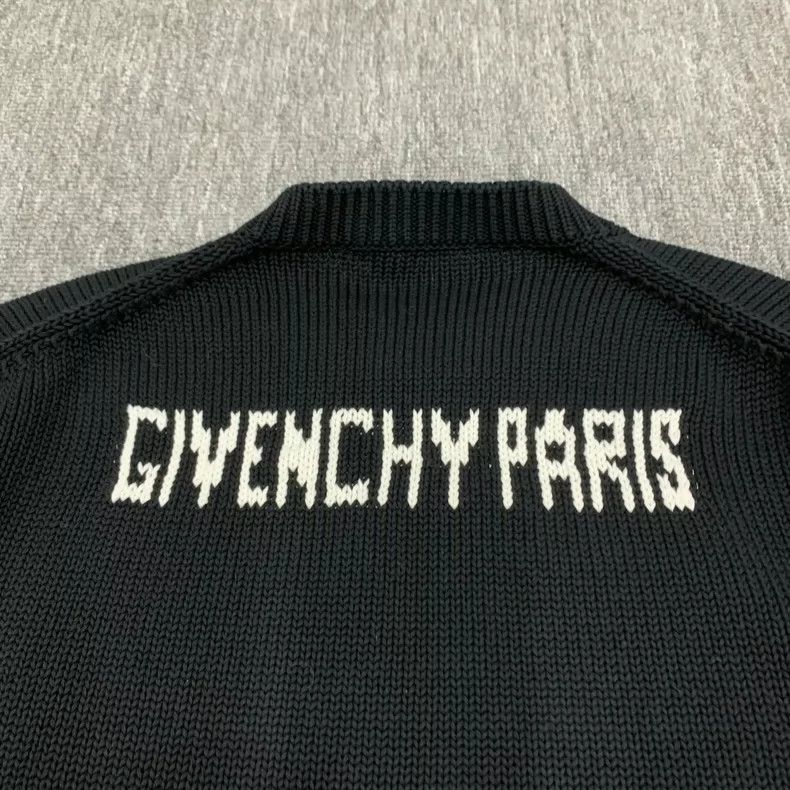 Givenchy Givenchy Black Destroyed Big Logo Knit Sweater 2505-Nextarr Size US XL / EU 56 / 4 - 7 Thumbnail