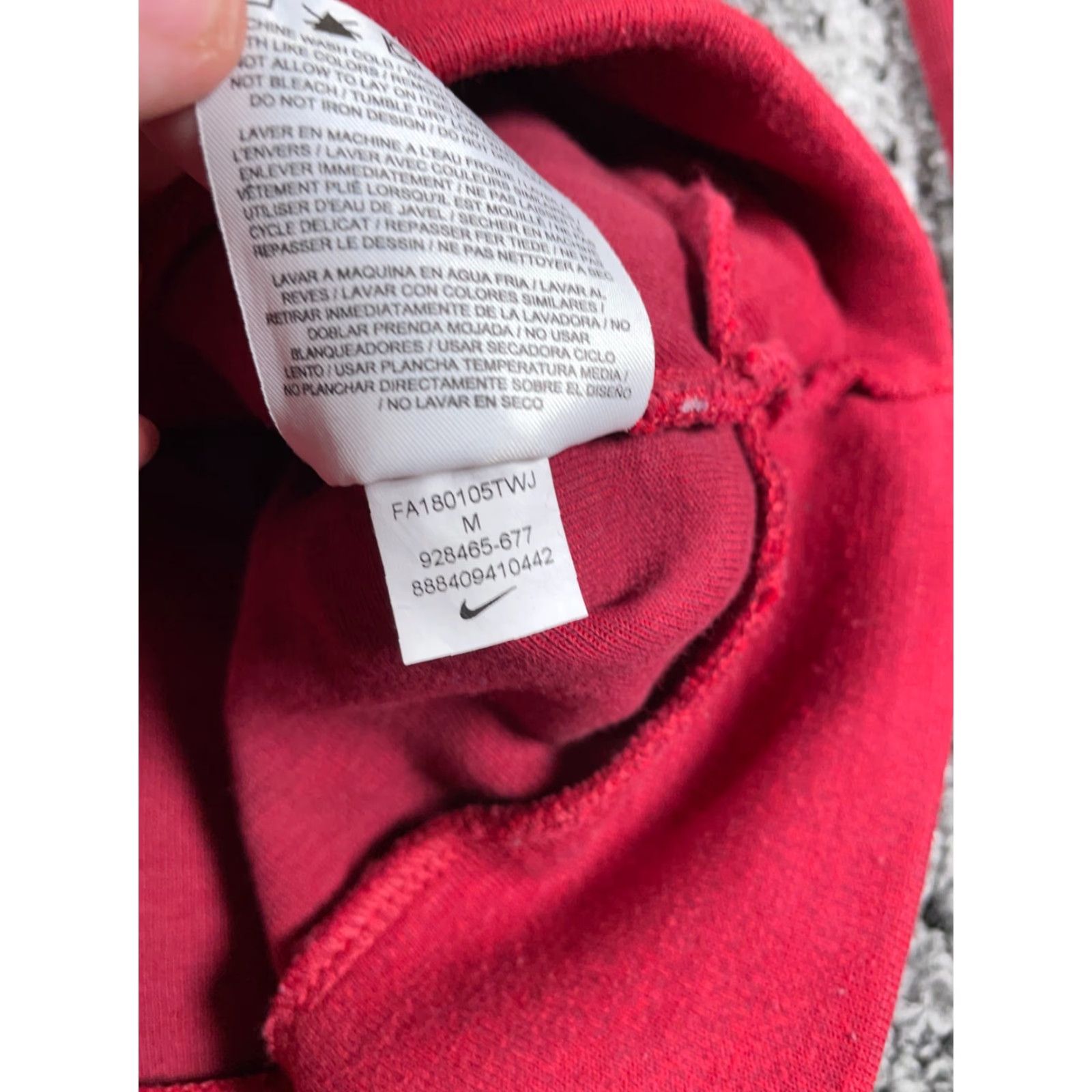 Nike Nike Sweatshirt Crewneck Optic Red Adult Medium Pullover Fleece Logo 90s Retro Sports Mens Shirt Size US M / EU 48-50 / 2 - 5 Thumbnail