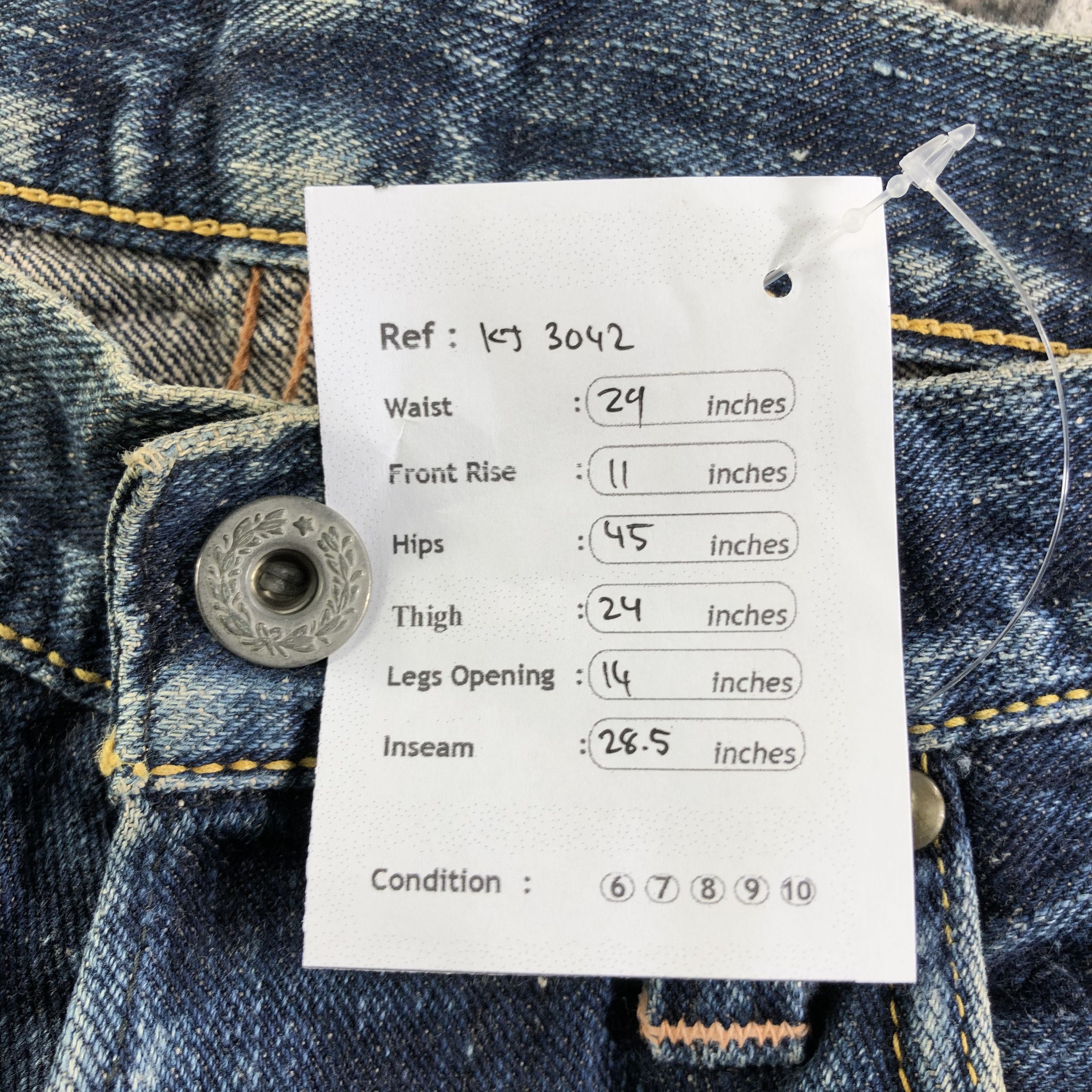 Vintage Evisu Yamane Selvedge Jeans Redline Denim KJ3042