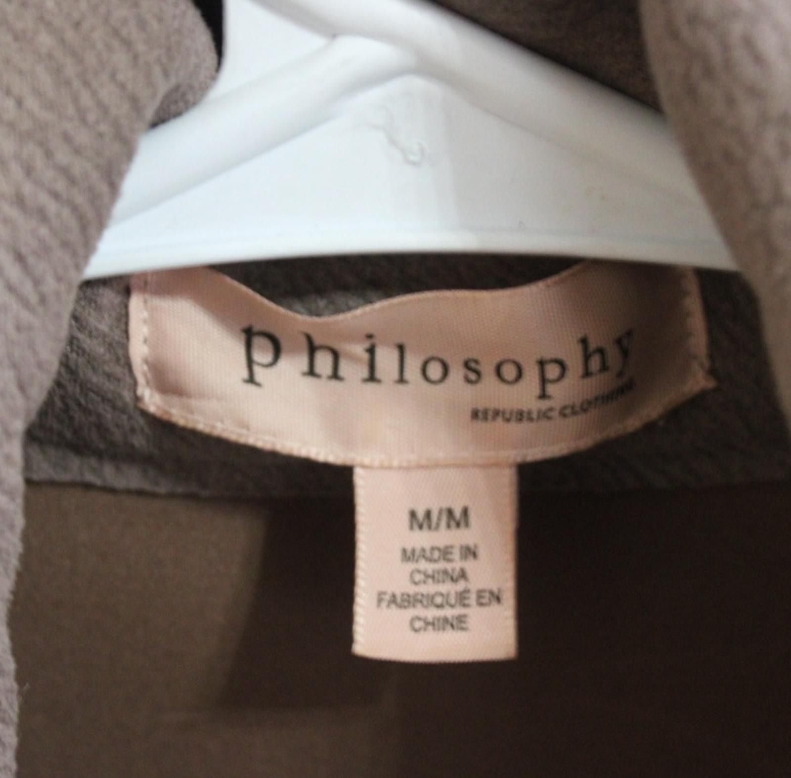 Other Philosophy Taupe Long Open Front Coat with Pockets Medium Size M / US 6-8 / IT 42-44 - 7 Thumbnail