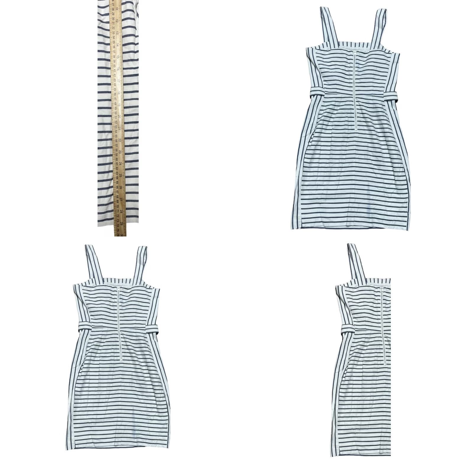 Banana Republic Banana Republic Women’s Striped Pencil Dress Size 4 Navy White Summer Halter Sleeveless Knee Length Size S / US 4 / IT 40 - 8 Thumbnail