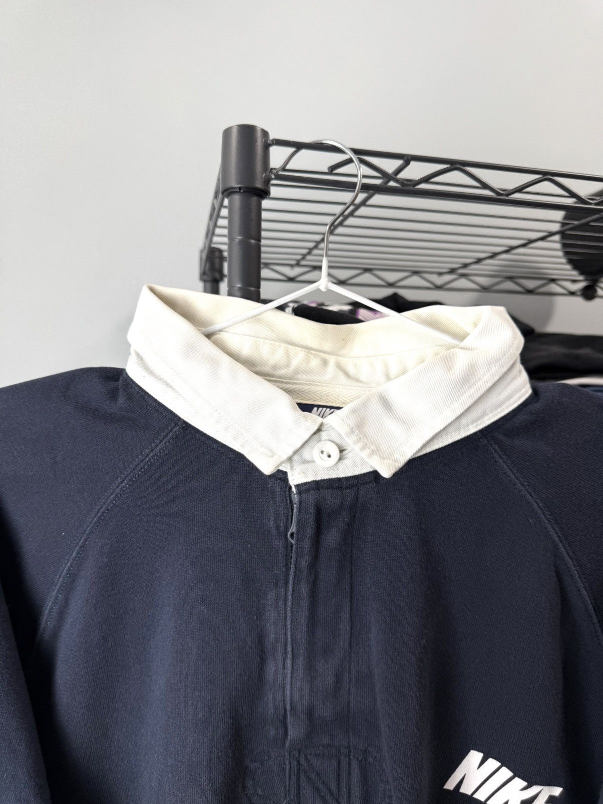 Nike Vintage Nike Rugby Longsleeve Hype Streetwear Size US XXL / EU 58 / 5 - 4 Thumbnail