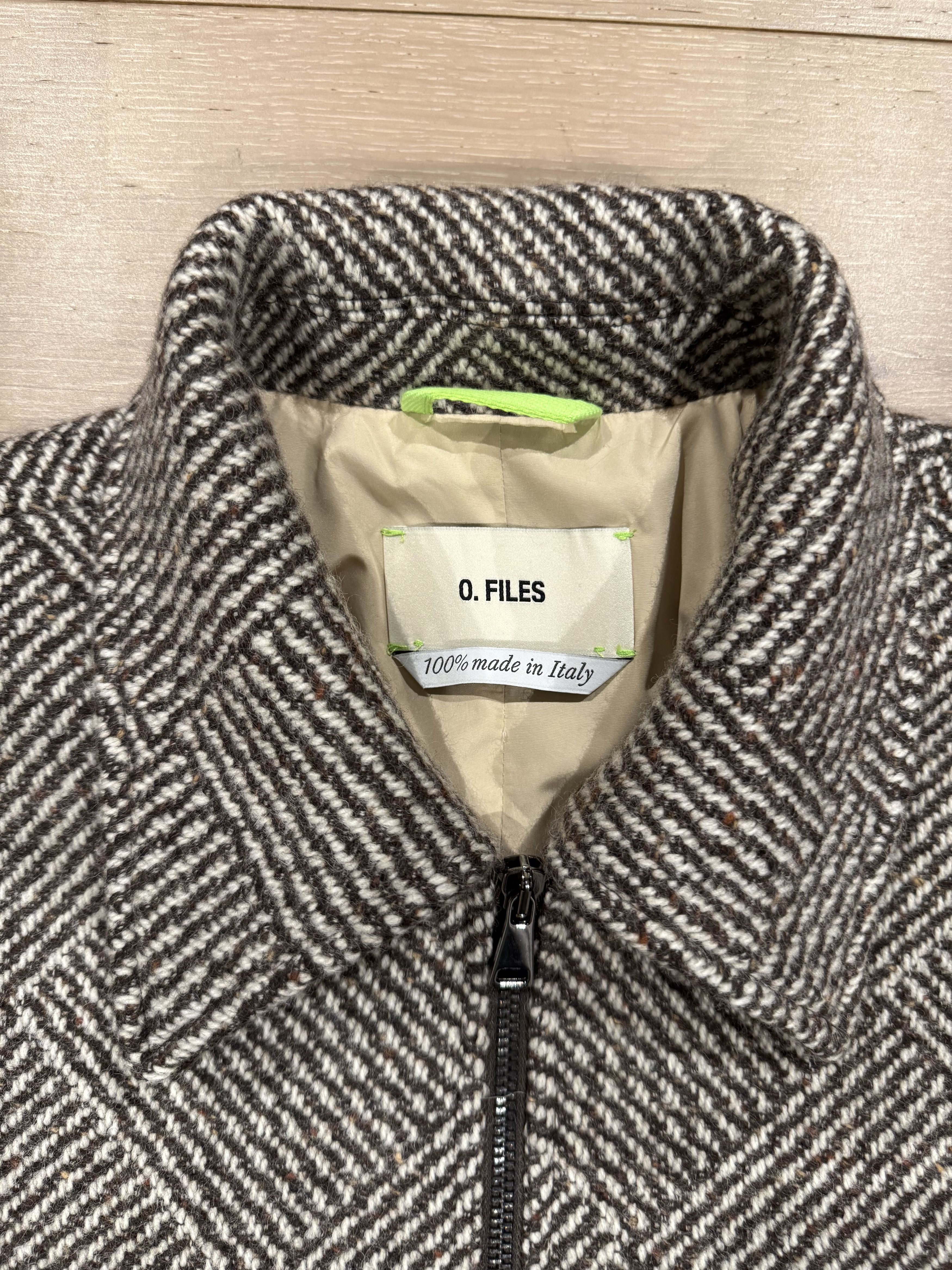 Ojardorf 💚 O. FILES Chess Wool Jacket in Mocha/Cream Small NEW Size US S / EU 44-46 / 1 - 18 Thumbnail