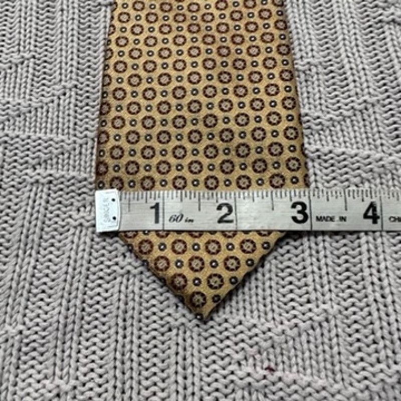 Other Bachrach gold geometric print silk tie Size ONE SIZE - 4 Thumbnail
