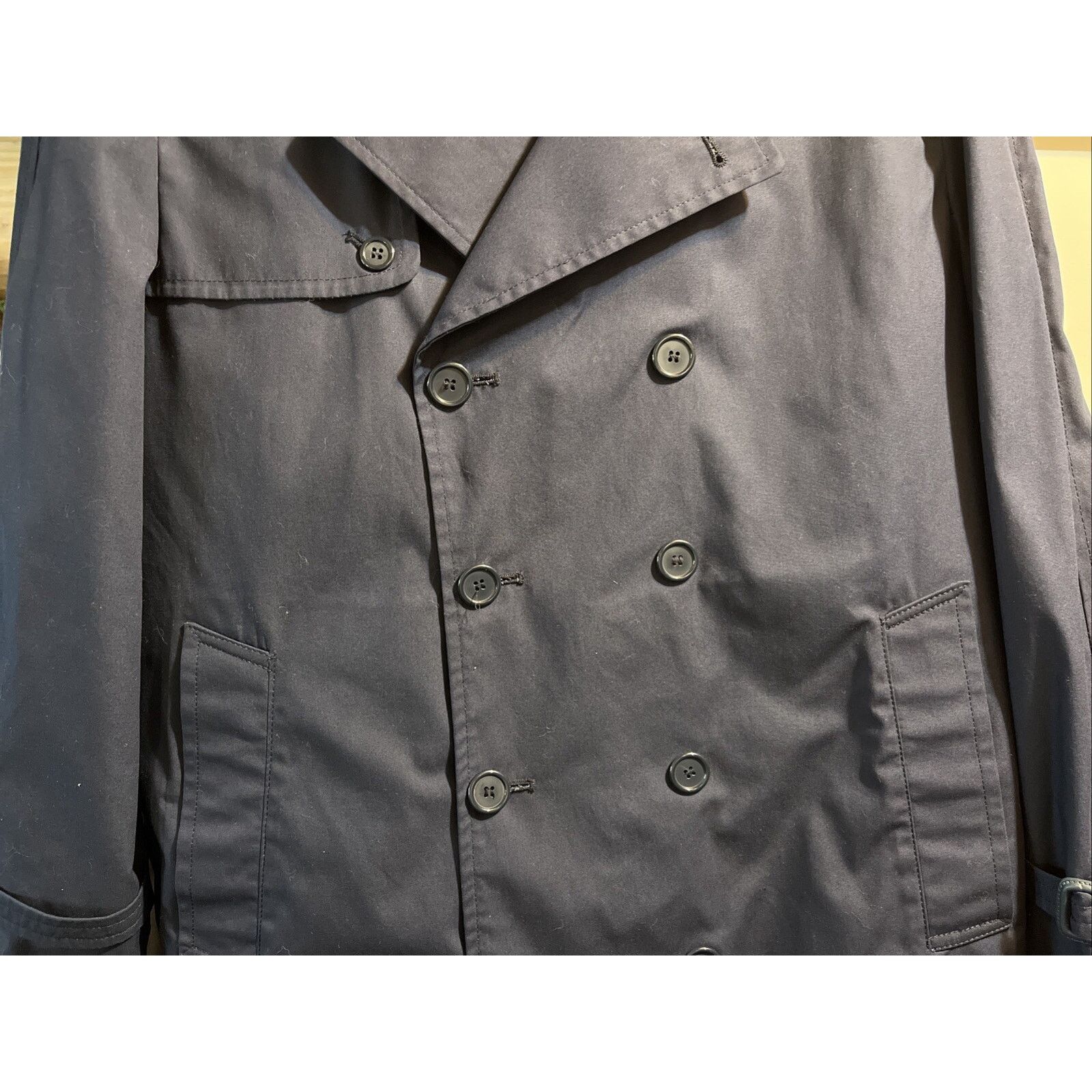 Other US Military Vintage Men’s 42R Navy 8 Button LS Trenchcoat Size US XXL / EU 58 / 5 - 7 Thumbnail