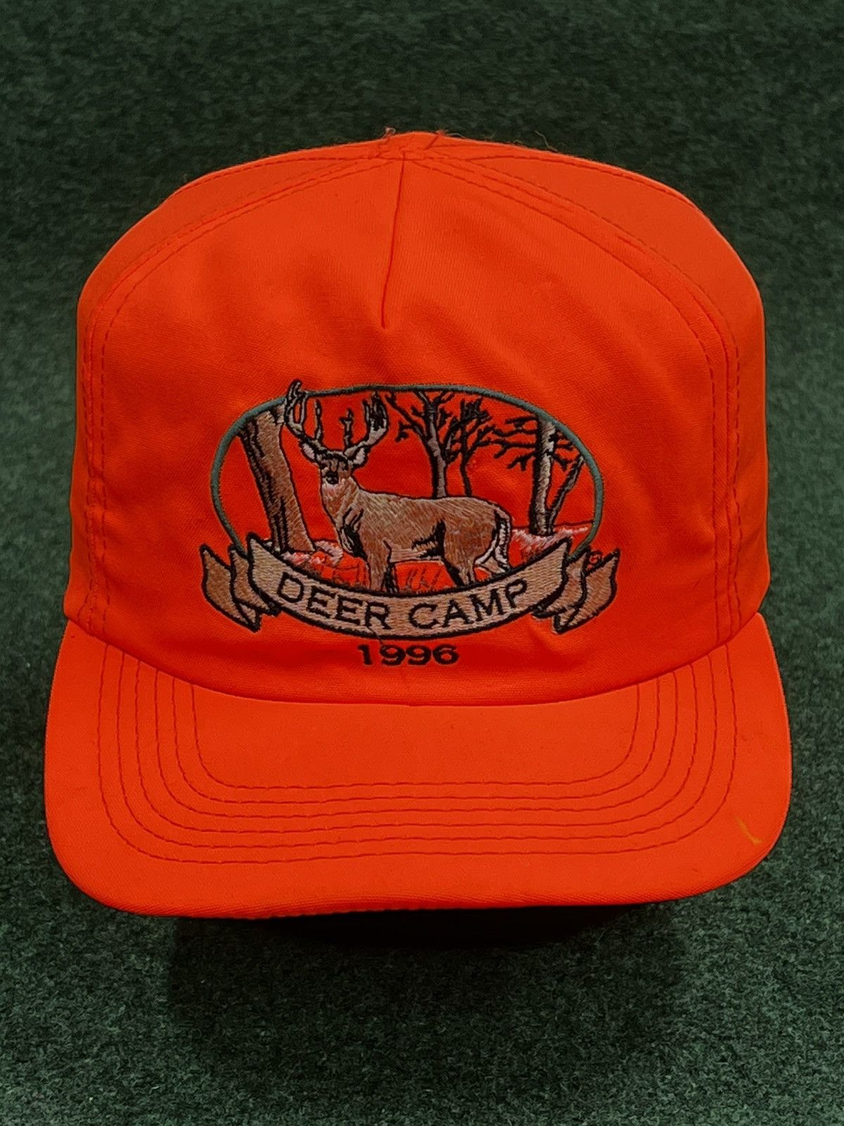 Vintage Vintage 90s Deer Camp Embroidered Snapback Hat Size ONE SIZE - 1 Thumbnail