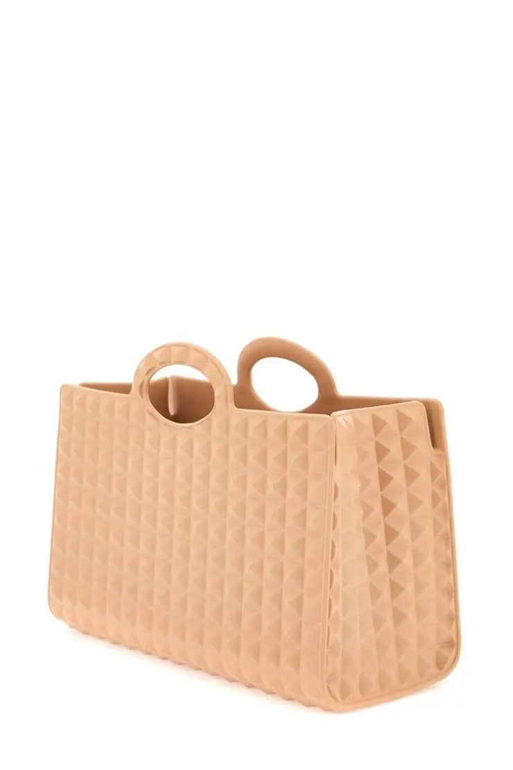 o1s22i1n0324 Size-OS Rubber Tote Bag in Pink