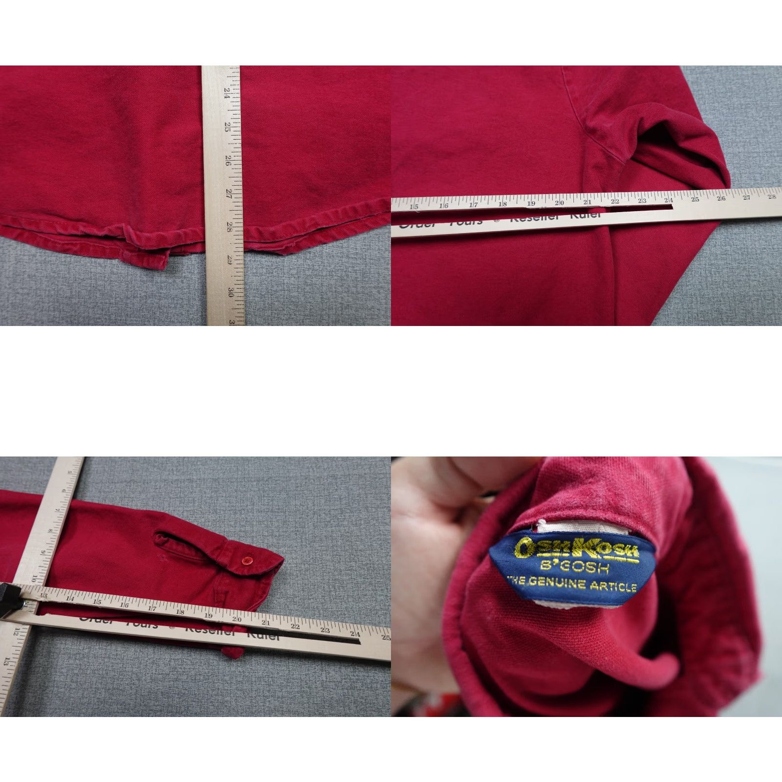 Vintage VINTAGE OshKosh B'Gosh Shirt Mens XL Red Canvas Heavyweight Outdoor Work Lumber Size US XL / EU 56 / 4 - 9 Thumbnail