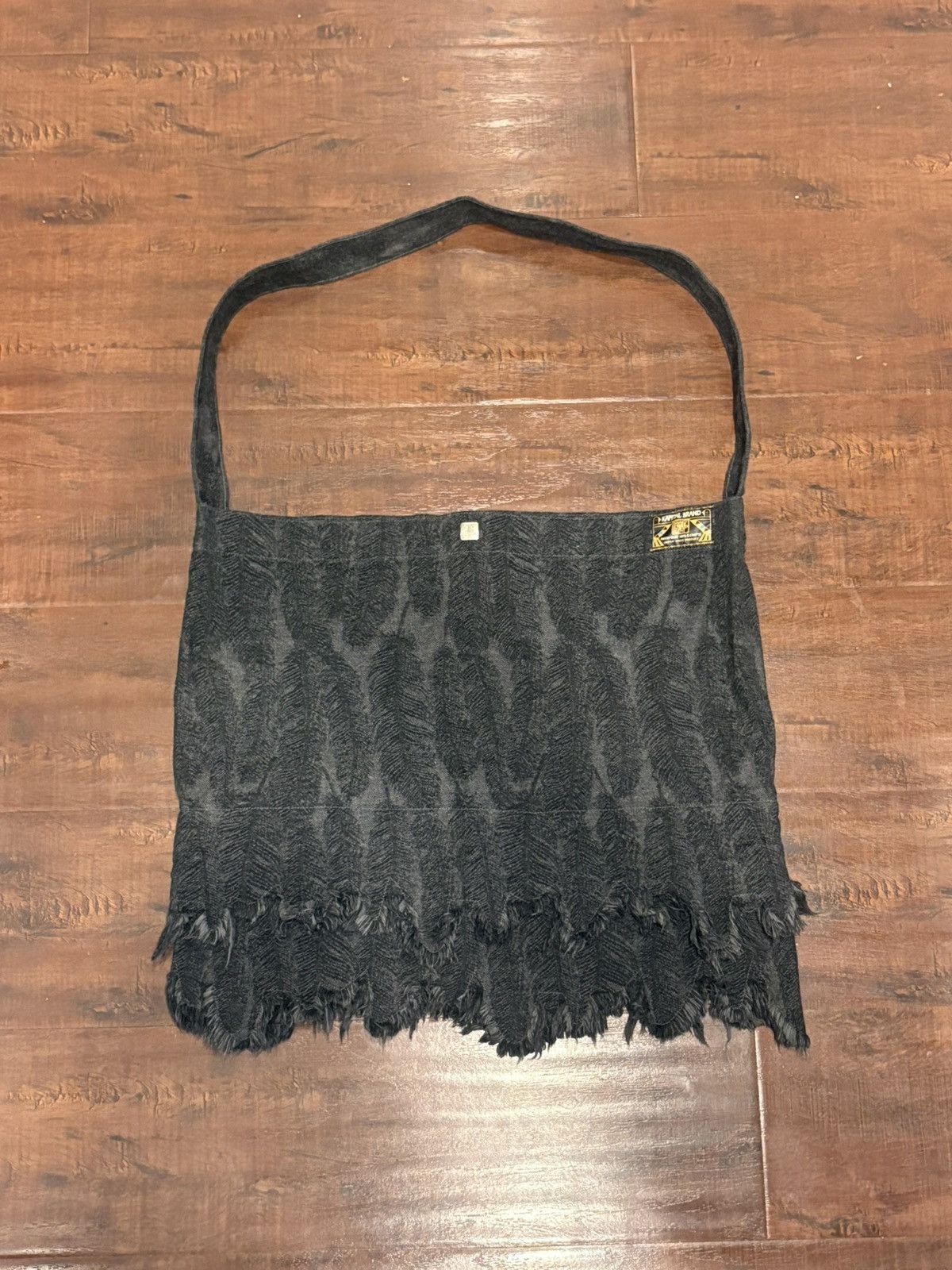 Kapital Dark Grey Denim Feather Tote Bag in Black, Men's (Size 40)
