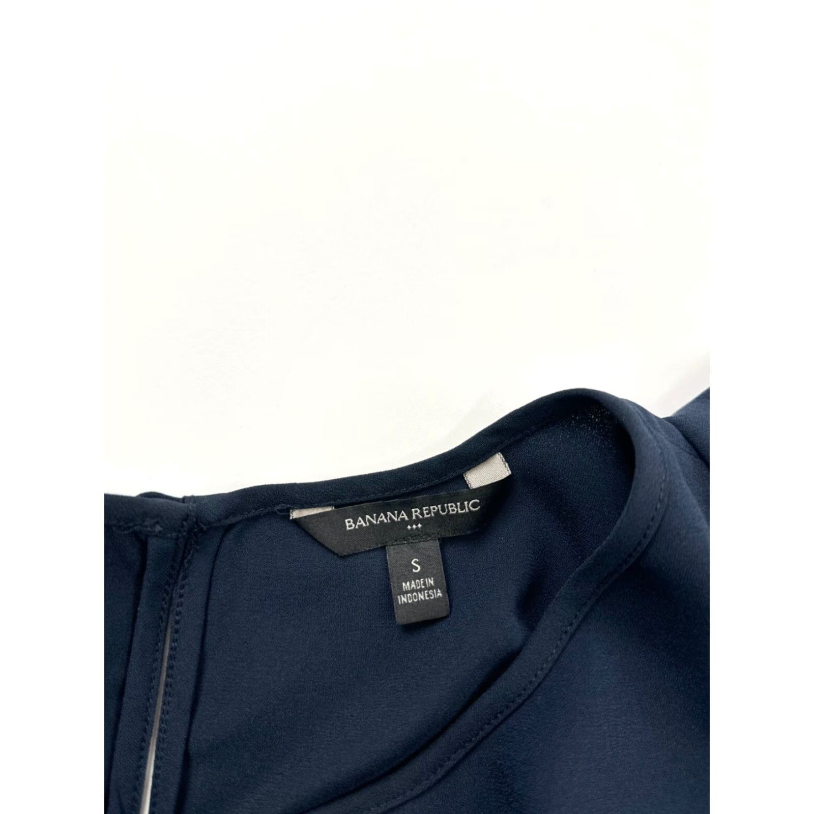 Banana Republic Banana Republic Dress Womens Small Navy Flutter Sleeve Drawstring Waist Short Sleeve Round Neck Pullover Bodycon Casual Spring Summer Size S / US 4 / IT 40 - 4 Thumbnail