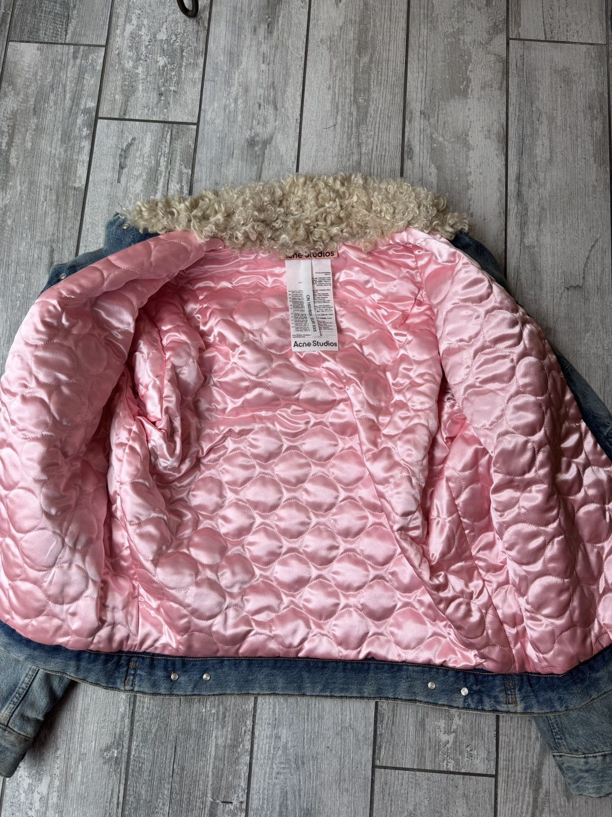 Acne Studios Acne Studios Denim Fur Trim Jacket Size US XXS / EU 40 - 4 Thumbnail