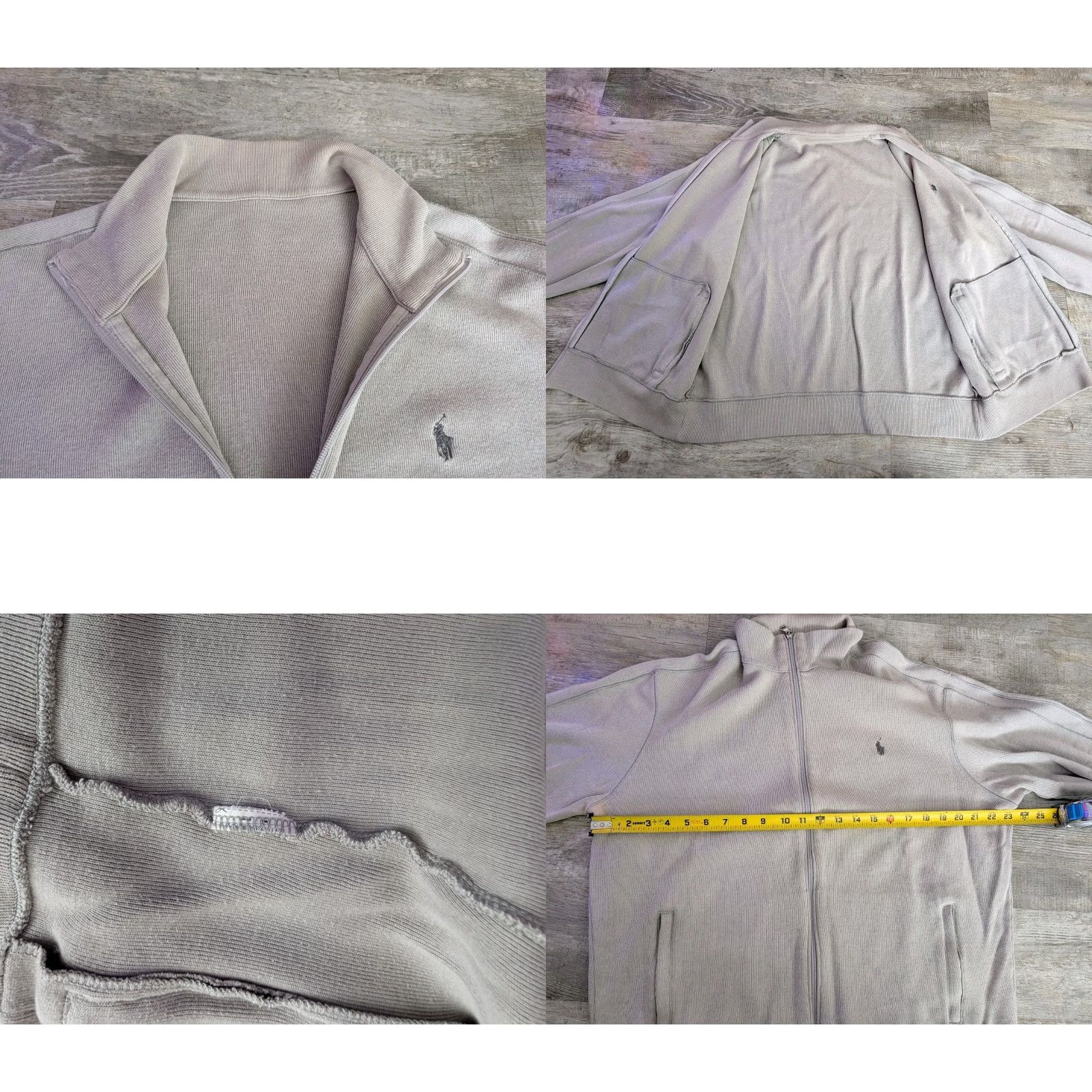Polo Ralph Lauren Polo Ralph Lauren Performance Sweater Mens L Beige Long Sleeve Full Zip Size US L / EU 52-54 / 3 - 8 Thumbnail