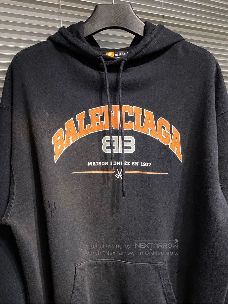 Balenciaga Balenciaga Black Hoodie Sweatshirt with Scissor Destructio Size US M / EU 48-50 / 2 - 5 Thumbnail