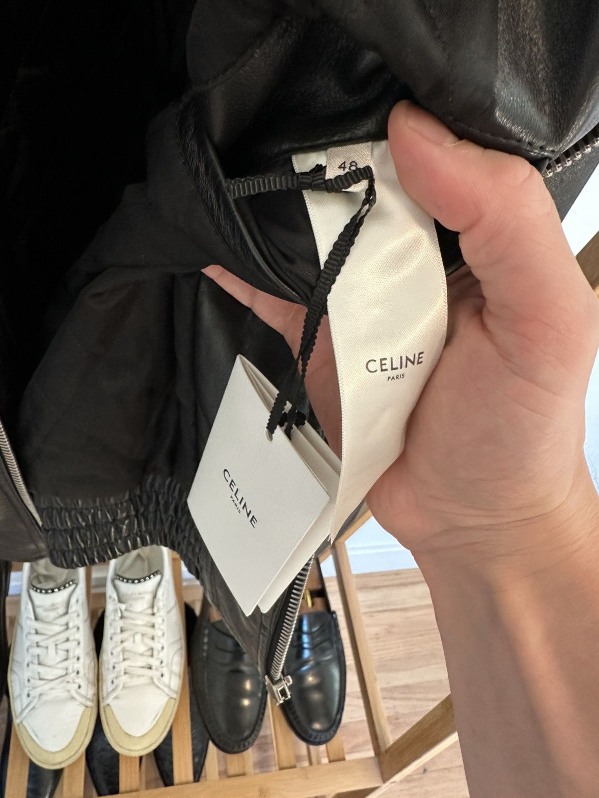 Celine CELINE FW21 Raglan Lamb Leather Jacket with Zip Details Size US M / EU 48-50 / 2 - 6 Thumbnail