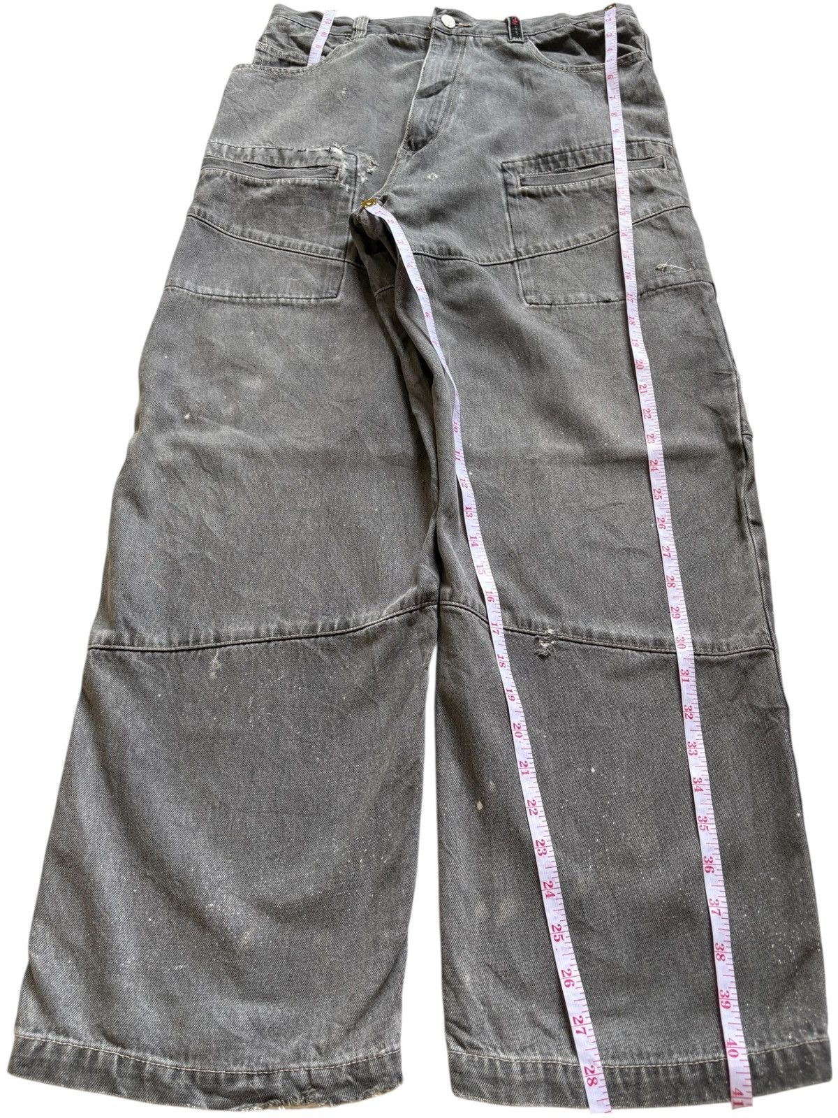 Vans Vintage Vans Painted Tactical Distressed Skate Baggy Jeans Size US 31 - 15 Thumbnail