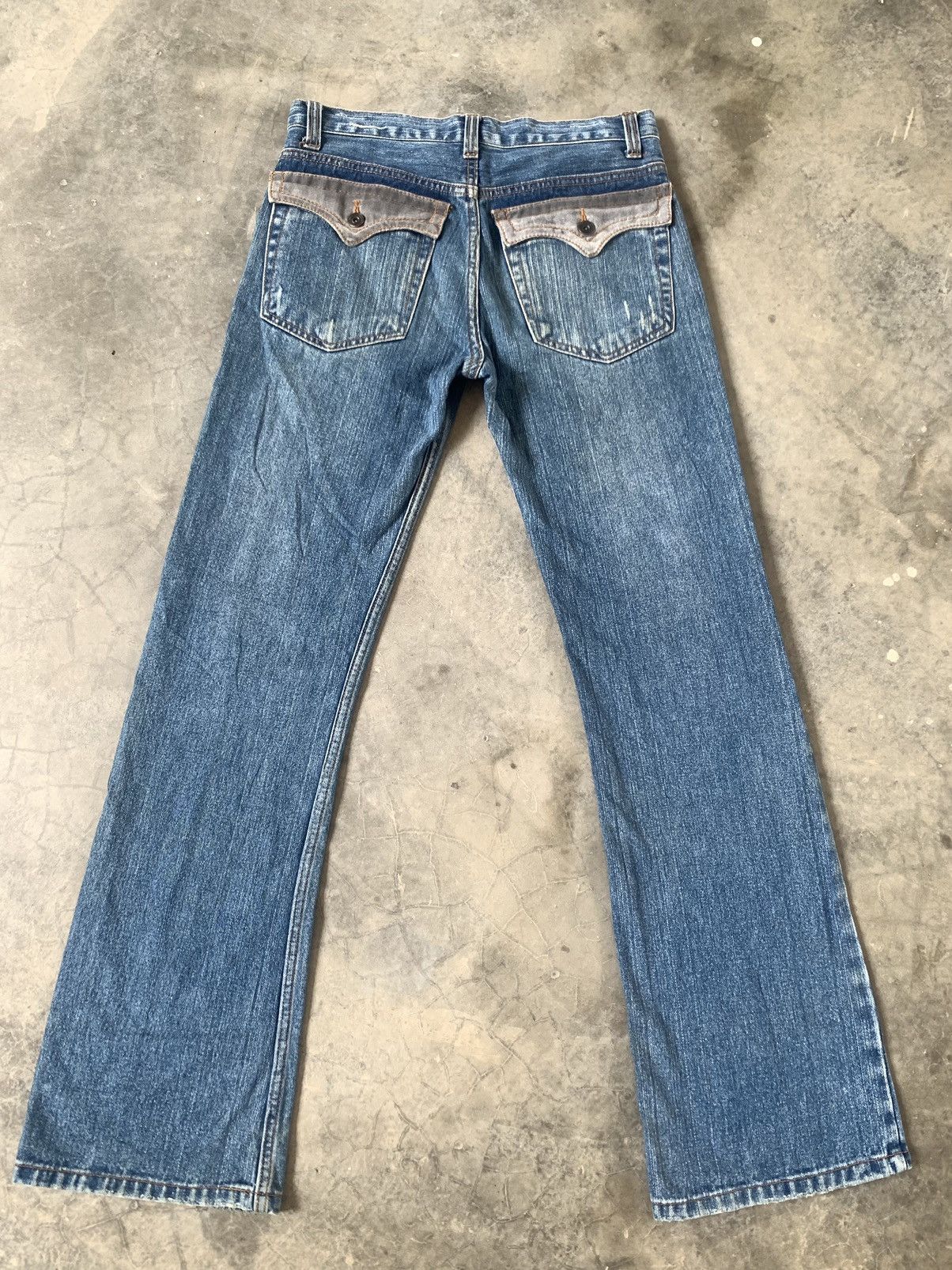 image of Avant Garde x Hysteric Glamour Flared Jeans Vintage Nylaus Bootcut Jeans in Blue (Size 31)