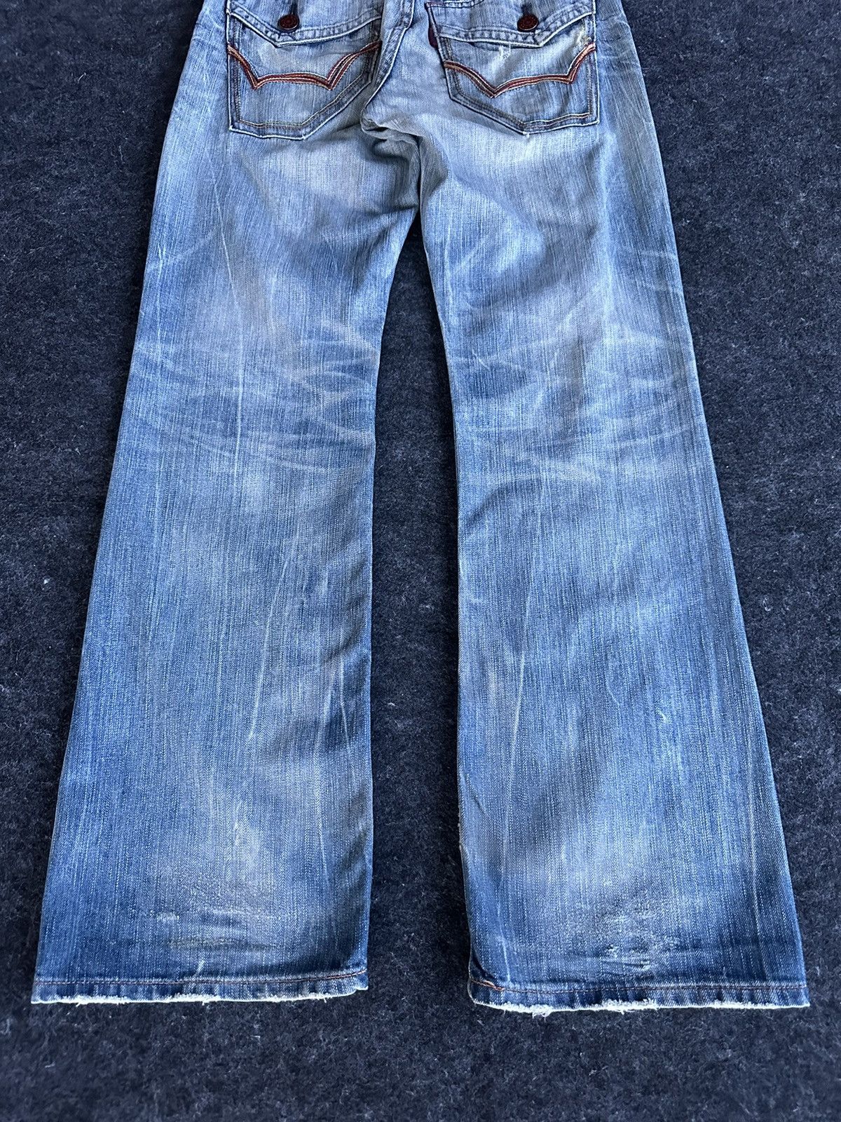 Edwin Vintage 90s Edwin 503 Blue Trip Blue Denim 28x31 D375 Size US 28 / EU 44 - 6 Thumbnail
