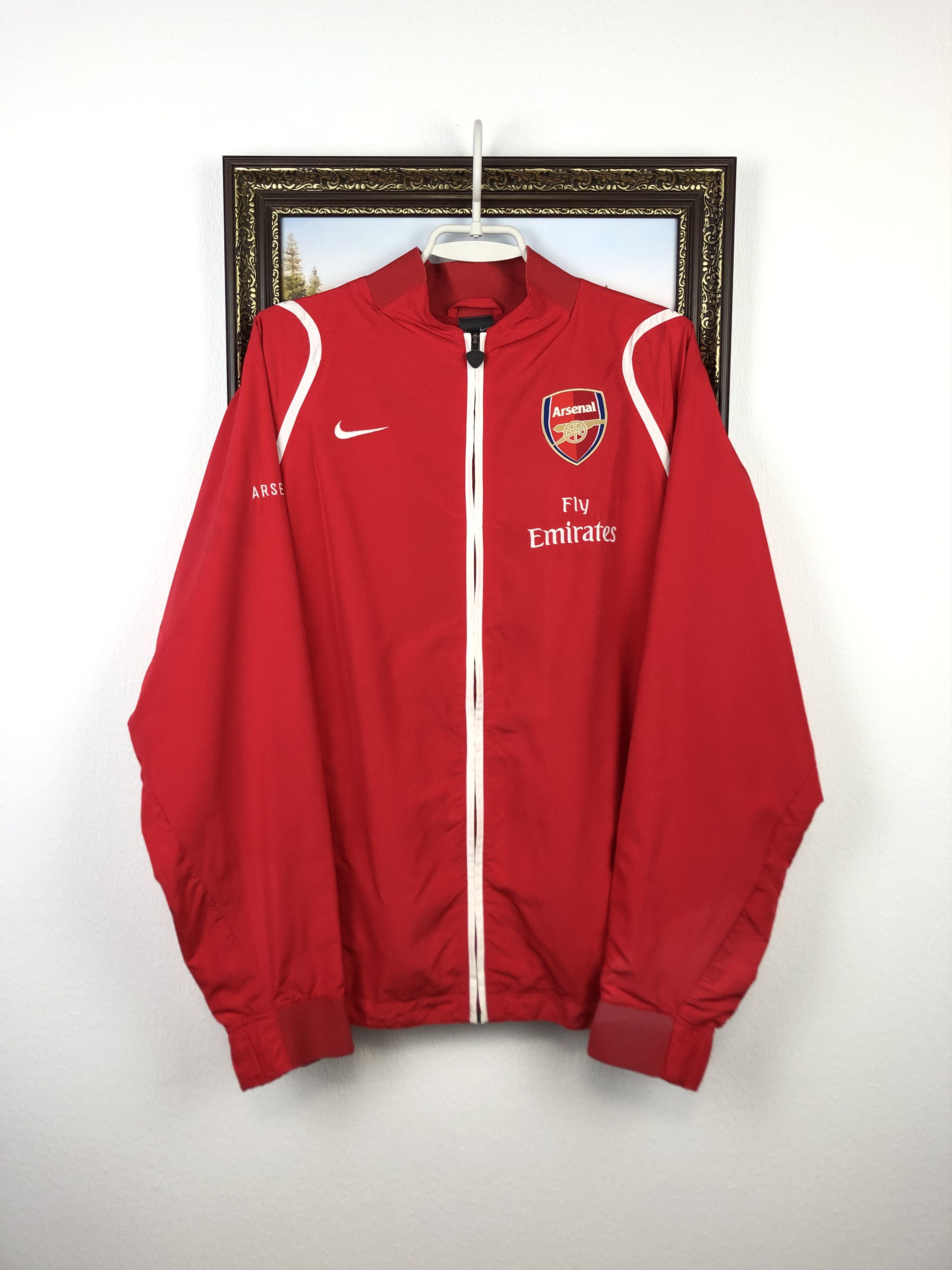Nike × Vintage Arsenal Y2K Nike Maroon Quarter Zip Jacket