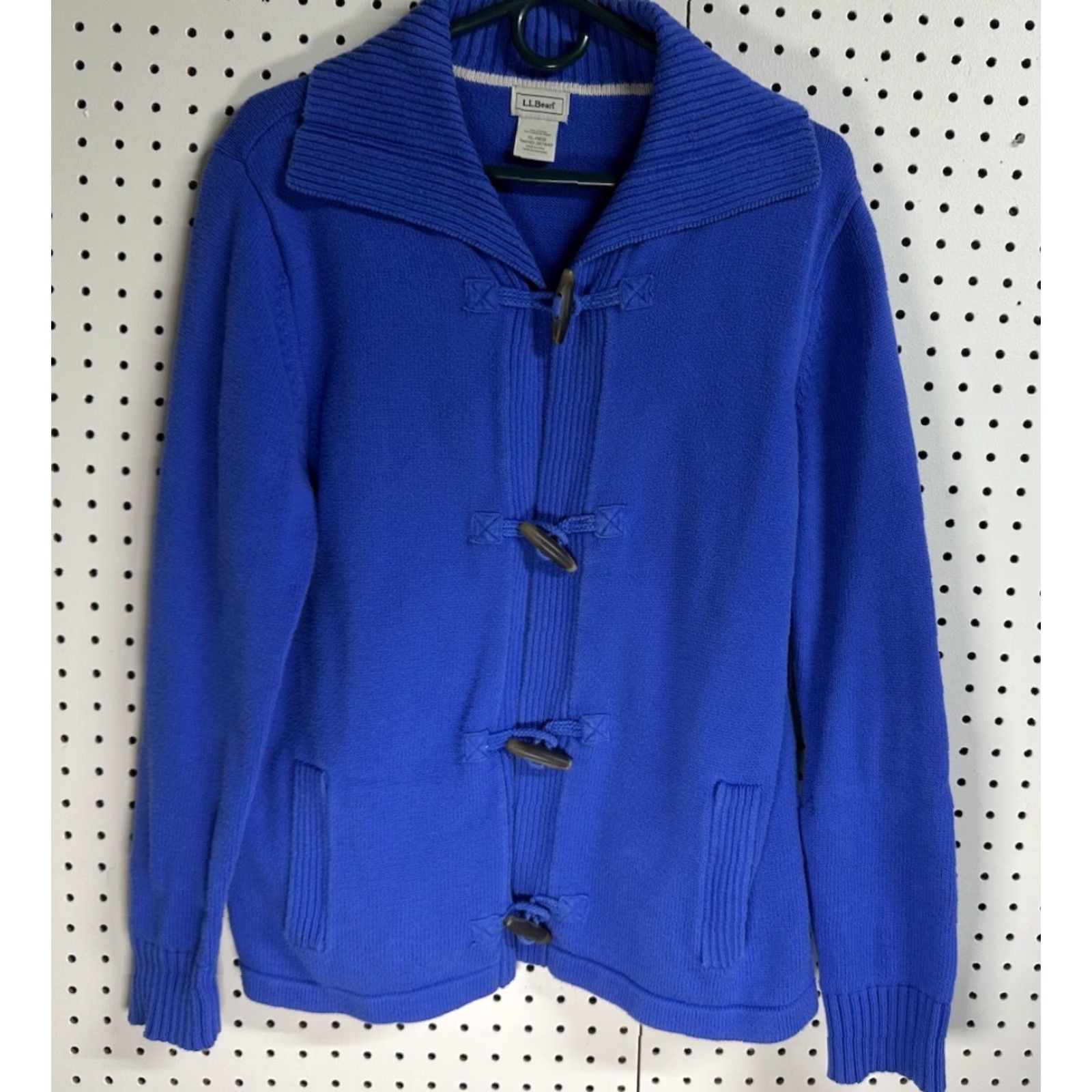 Vintage LL Bean Cardigan Women’s XL Regular Blue Tight Knit Collared Pullover Sweater Size XL / US 12-14 / IT 48-50 - 7 Thumbnail