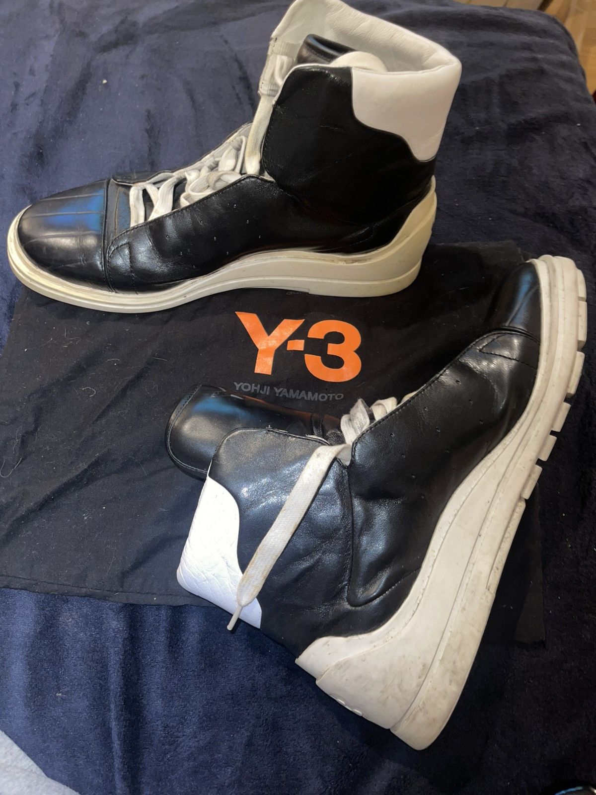 Y-3 Y-3 Yohji Yamamoto Black/White Size US 8.5 / EU 41-42 - 3 Thumbnail