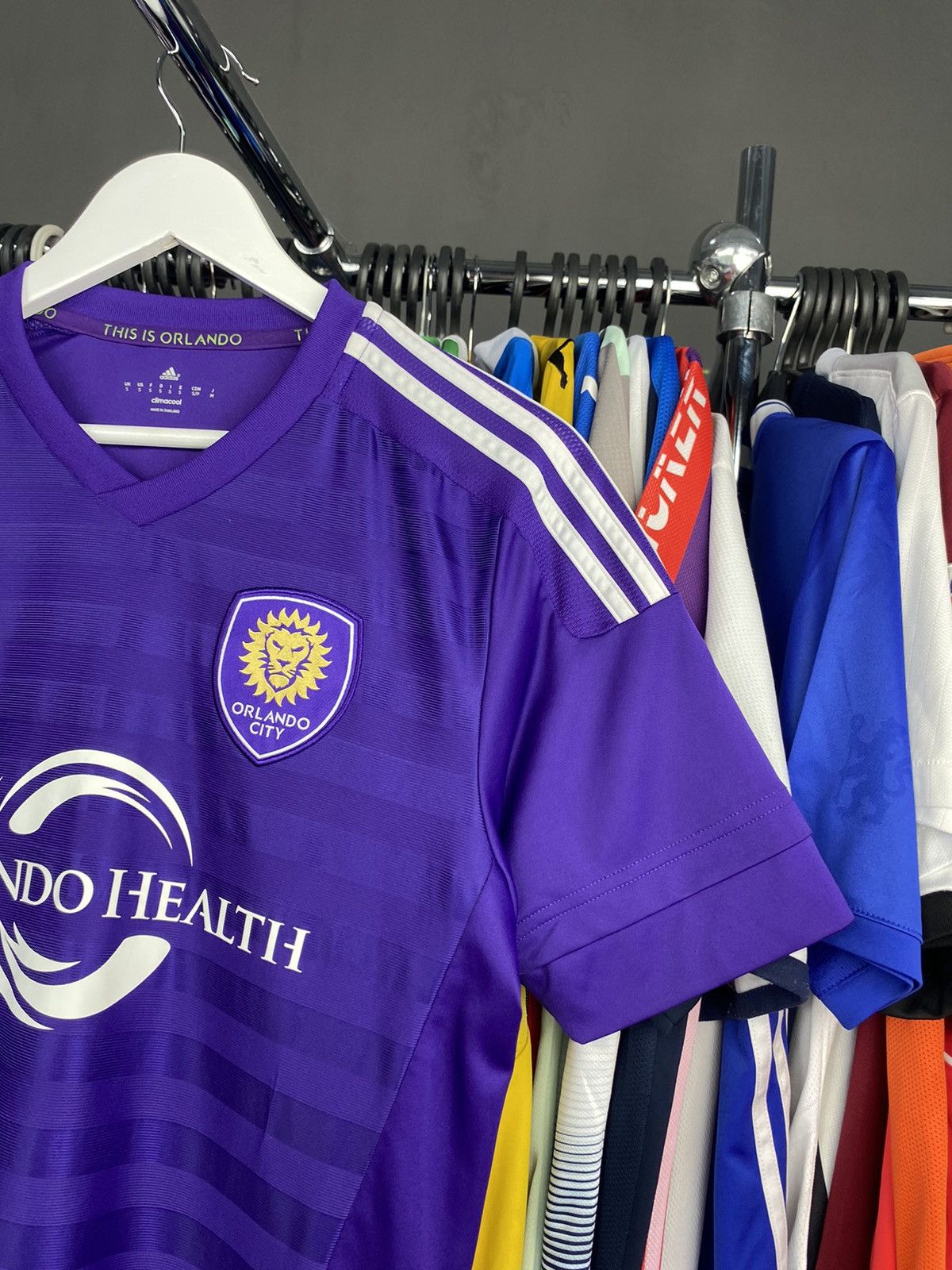 Adidas 2015/16 ADIDAS ORLANDO CITY HOME SOCCER FOOTBALL JERSEY SHIR Size US S / EU 44-46 / 1 - 4 Thumbnail