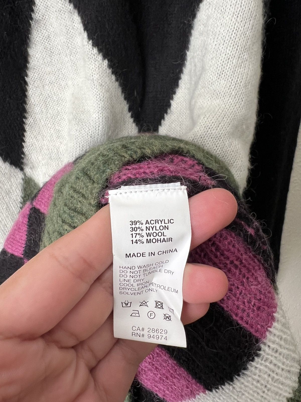 Stussy Stussy Mohair Argyle Sweater Size US M / EU 48-50 / 2 - 4 Thumbnail
