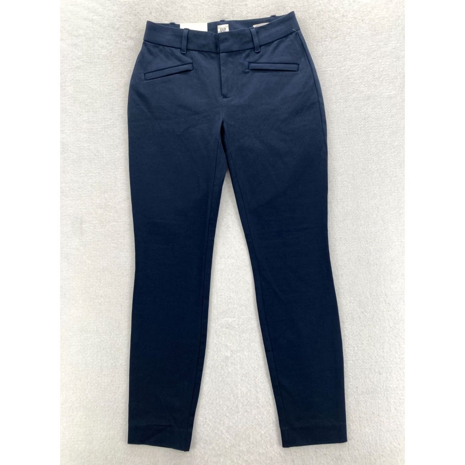 Gap Gap Women's Navy Blue Curvy Skinny Ankle Pants Stretch Low Rise NWT 00 Size 26 Inseam 27 Regular Pants Mens Womens Girls Size 26" / US 2 / IT 38 - 2 Thumbnail