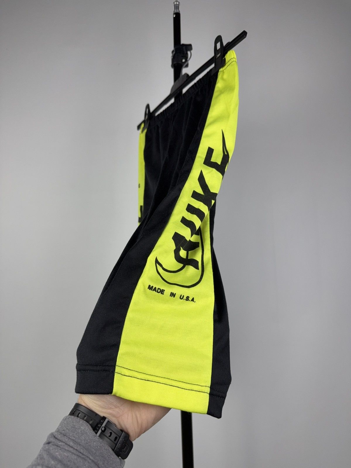 Nike × Vintage Vintage Nike Made in USA Big Logo Bike Shorts Thermo Size S Size US 30 / EU 46 - 4 Thumbnail