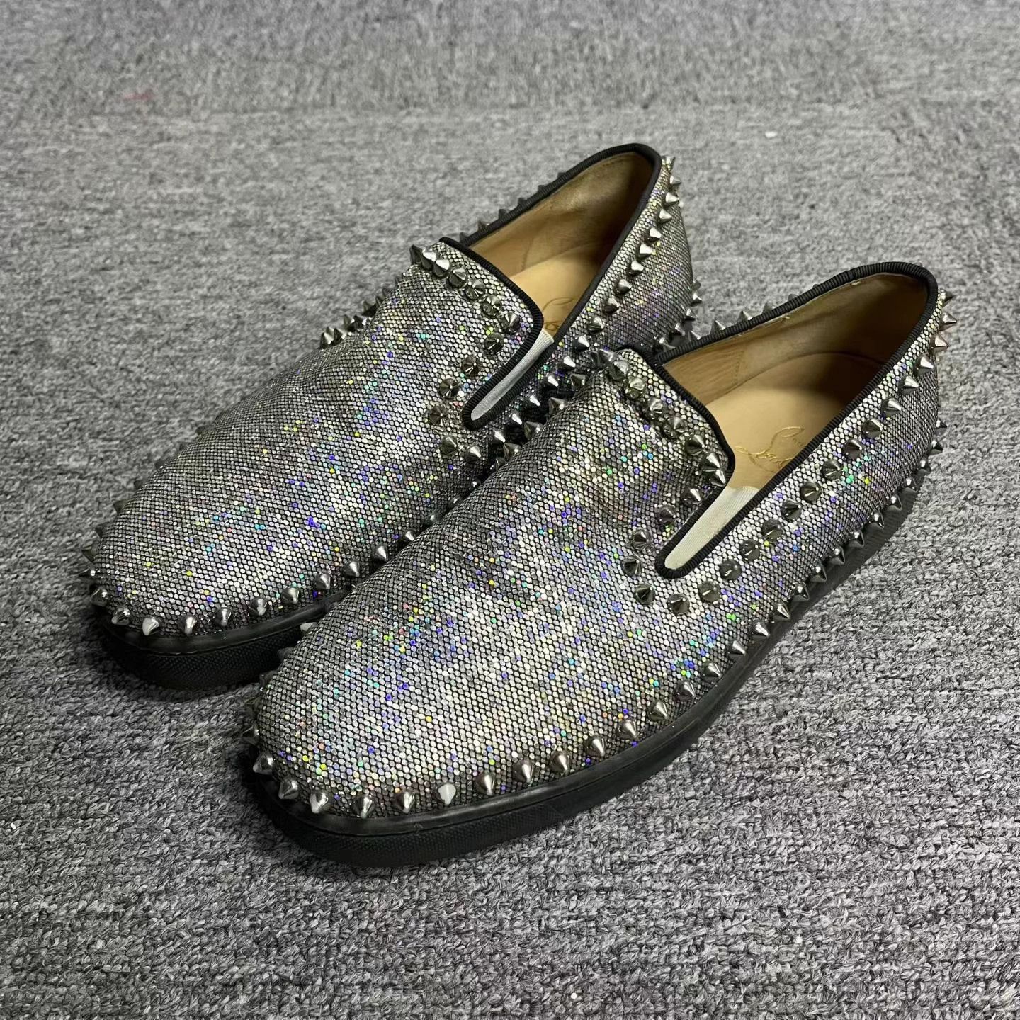 Christian Louboutin Christian Louboutin Studded Round Toe Slip-On 39 Hot New Size US 8 / IT 38 - 1 Thumbnail