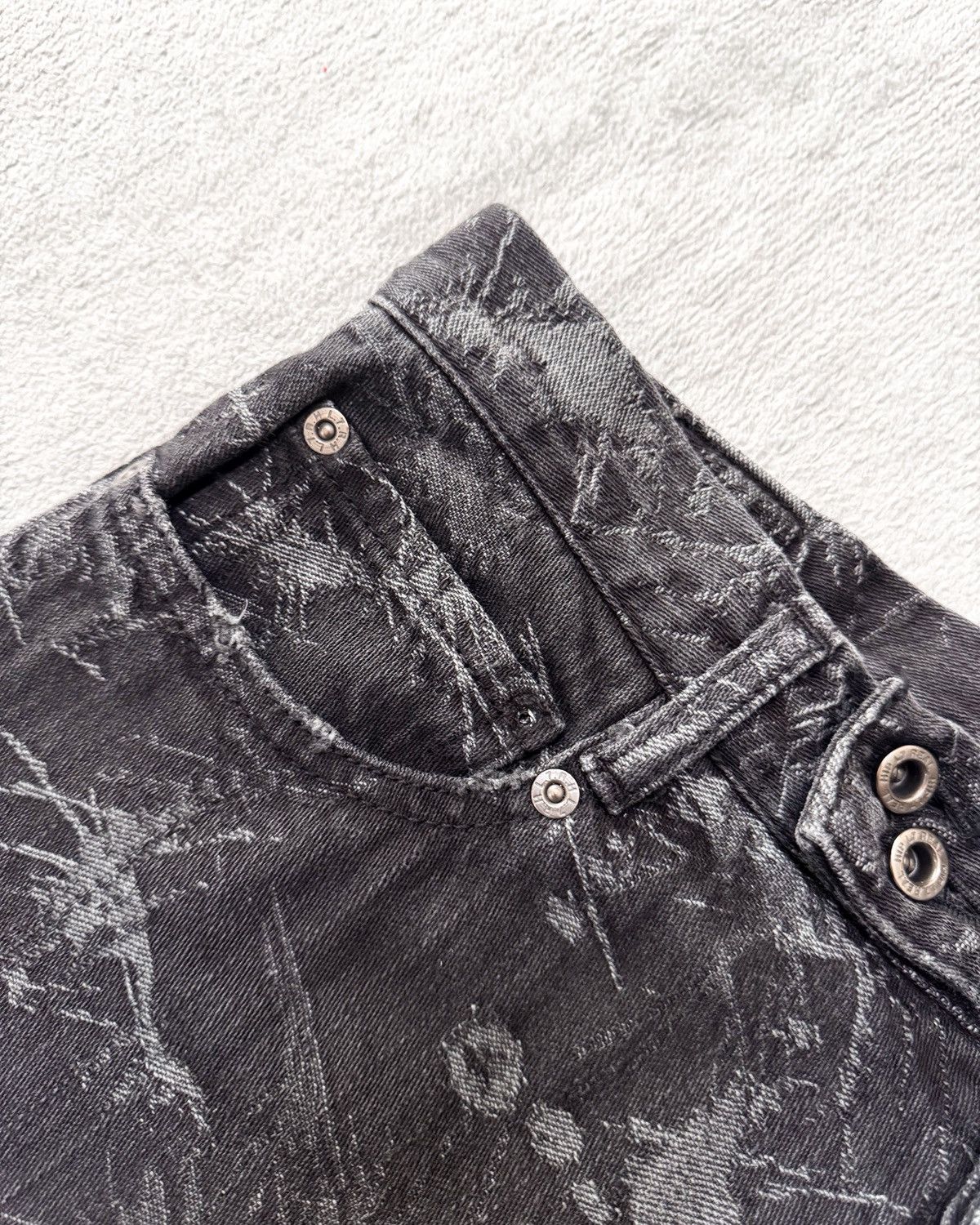 Other Printed Flared Denim Jeans Size US 30 / EU 46 - 8 Thumbnail