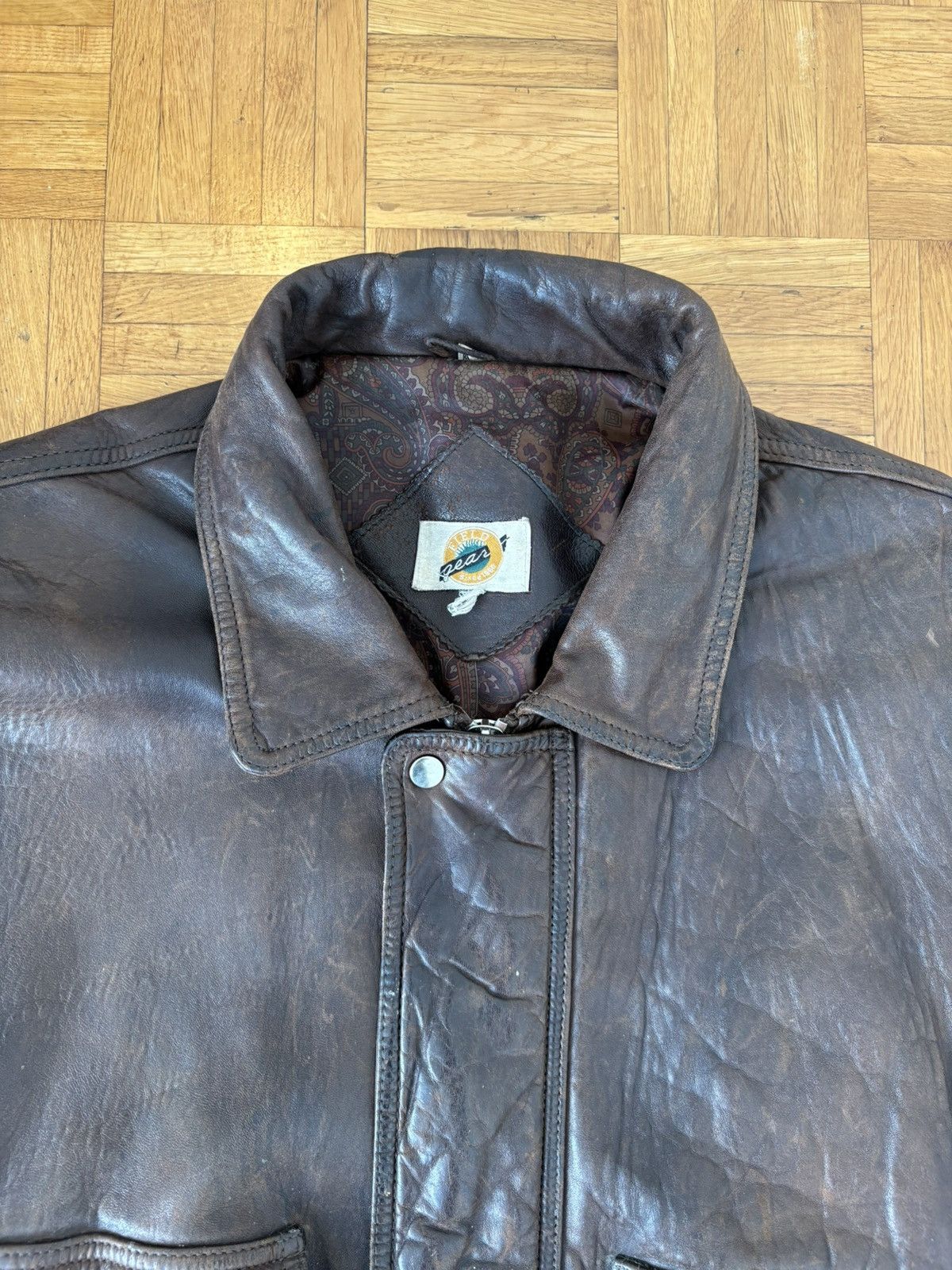 Vintage Vintage Leather Jacket Size US L / EU 52-54 / 3 - 3 Thumbnail