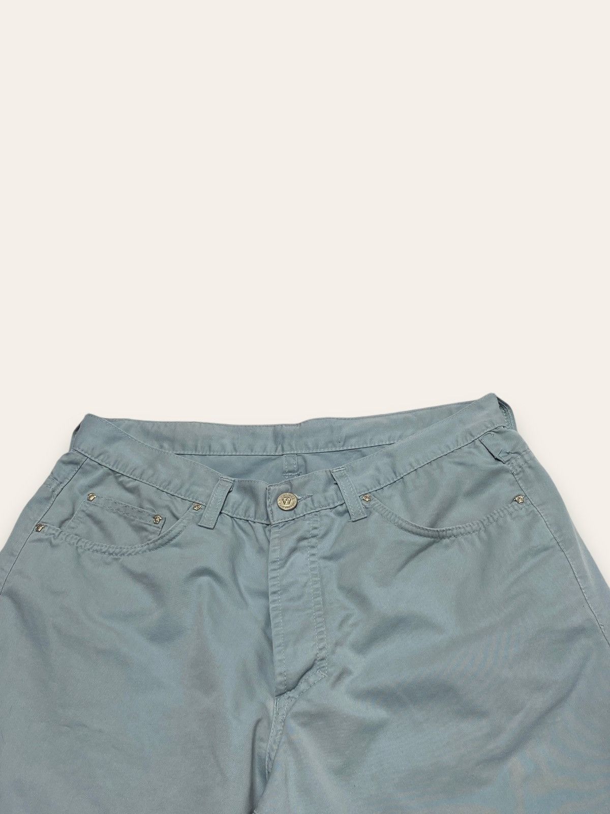 Versace Vintage VERSACE JEANS COUTURE Menthol Colour Pants Y2K Size US 31 - 4 Thumbnail