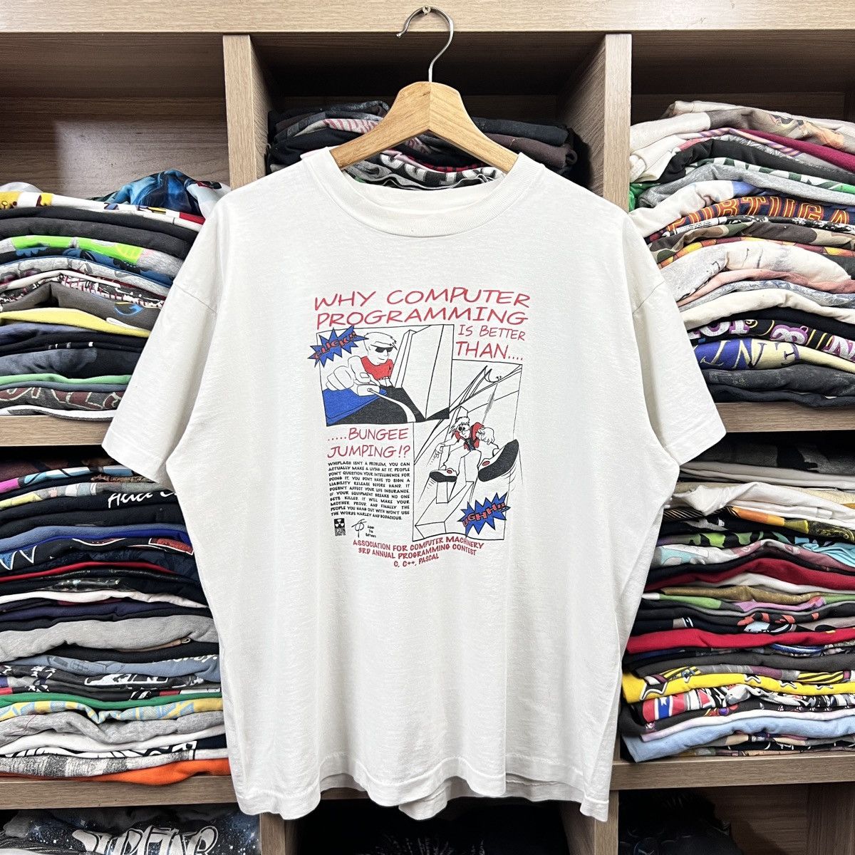 Microsoft VTG WHY COMPUTER BETTEN THAN SOFTWARE TEE SINGLE STITCH Size US XL / EU 56 / 4 - 1 Thumbnail