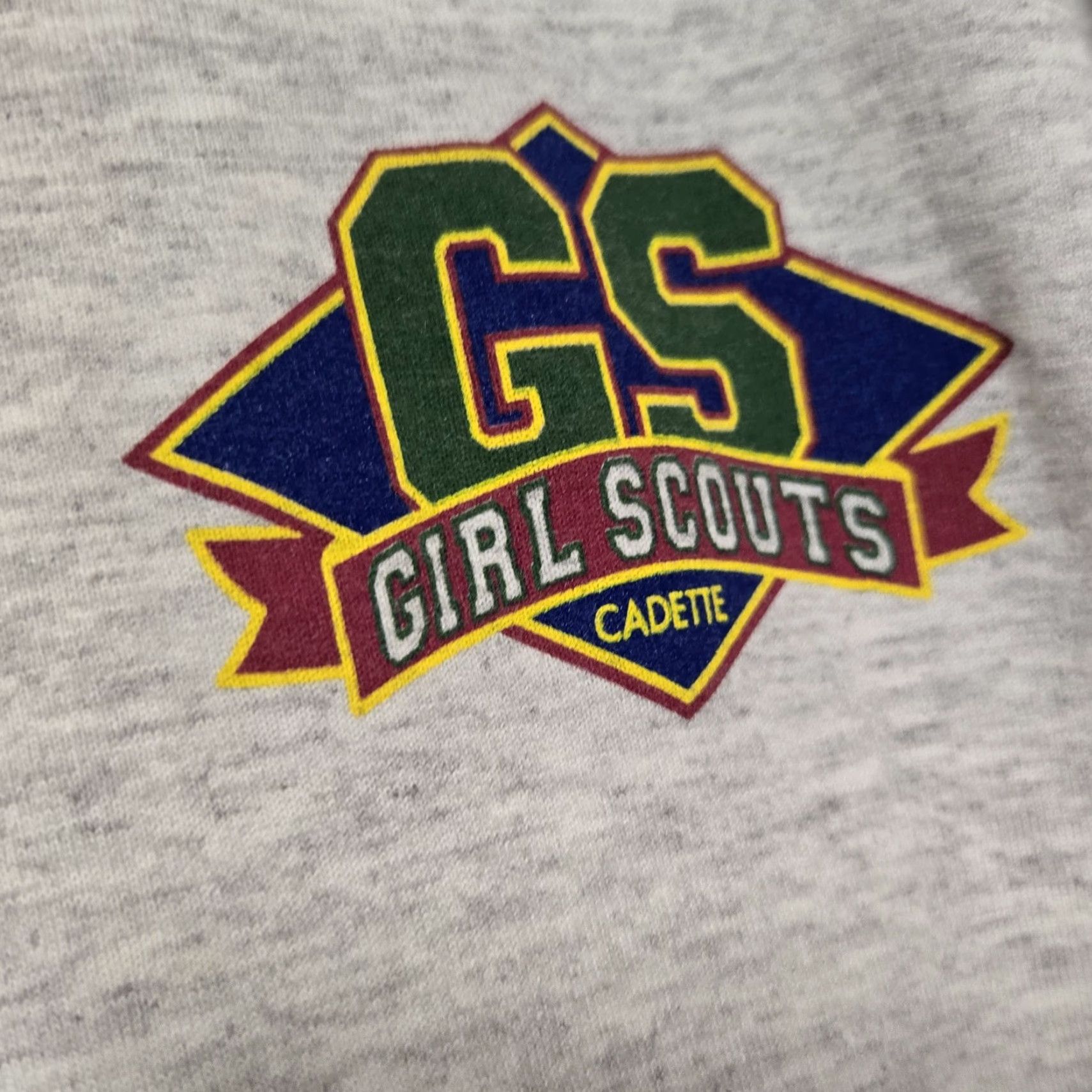 Vintage VINTAGE Cadette T-Shirt Girl Scouts Of America Gray XL 90s 80s Short Sleeve Crew Neck Cotton Men Regular Unbranded Size US XL / EU 56 / 4 - 3 Thumbnail