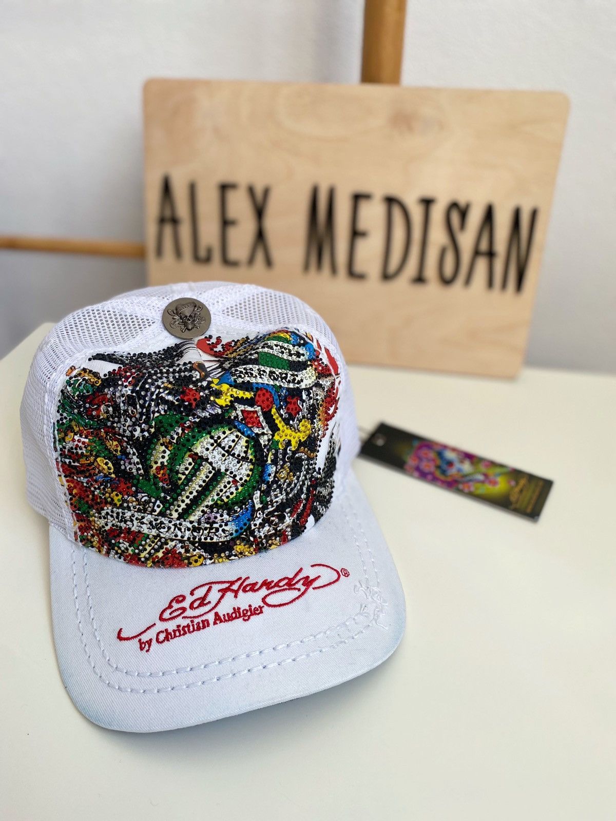 Ed Hardy Ed Hardy Cristian Audigier Death before dollars cap Size ONE SIZE - 2 Thumbnail