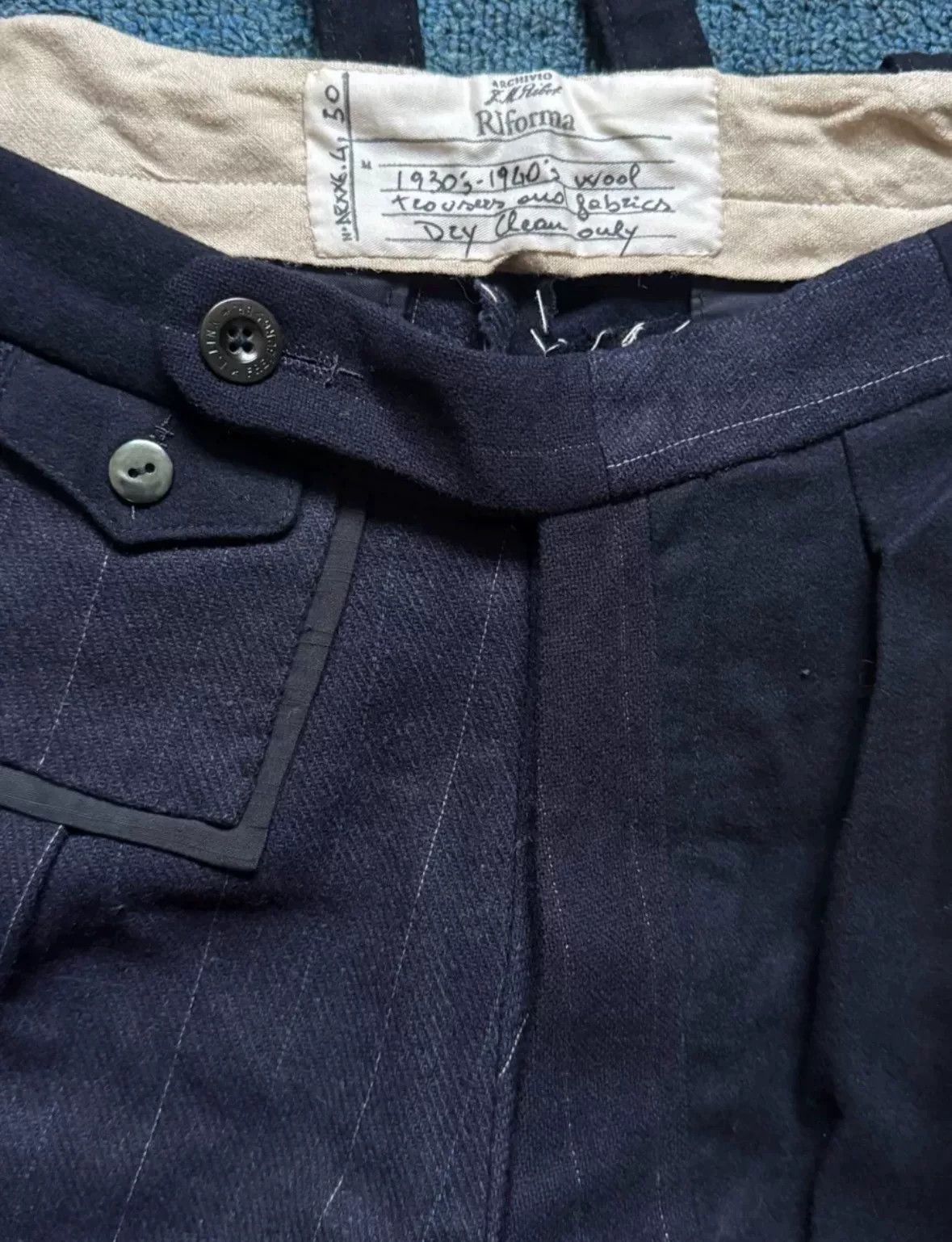 Archivio J.M. Ribot Archivio J.M Robit Vintage Wool Wide-Leg Pants Size US 28 / EU 44 - 3 Thumbnail
