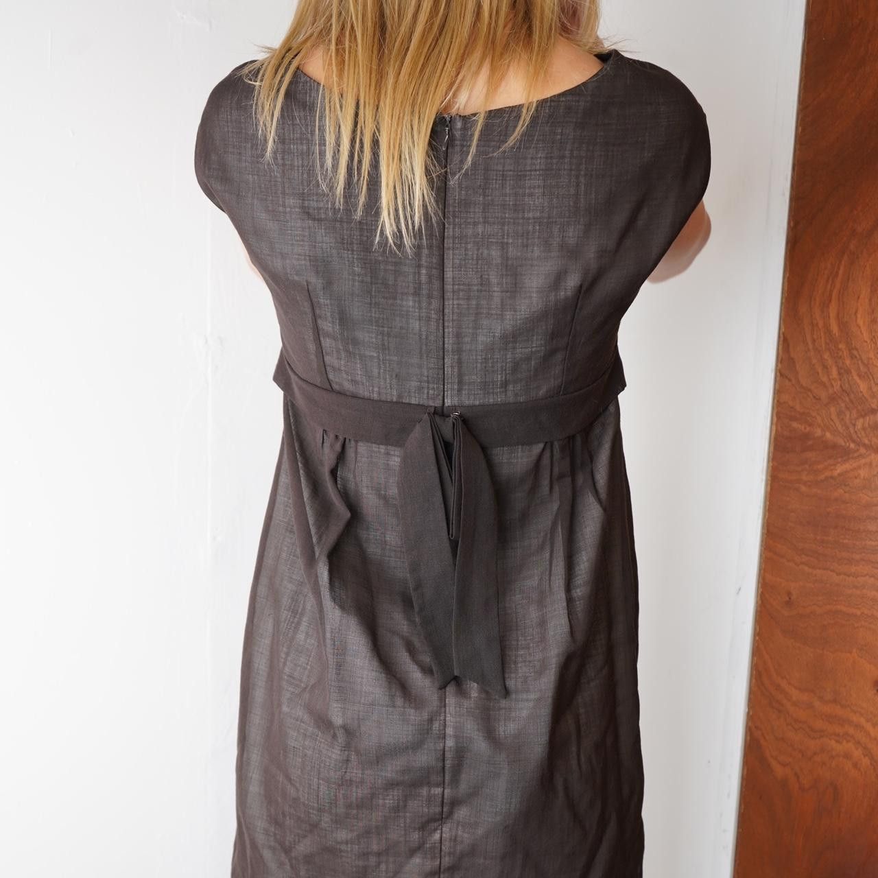 Margaret Howell Margaret Howell Brown Wool Dress with Silk Lining Size M / US 6-8 / IT 42-44 - 4 Thumbnail