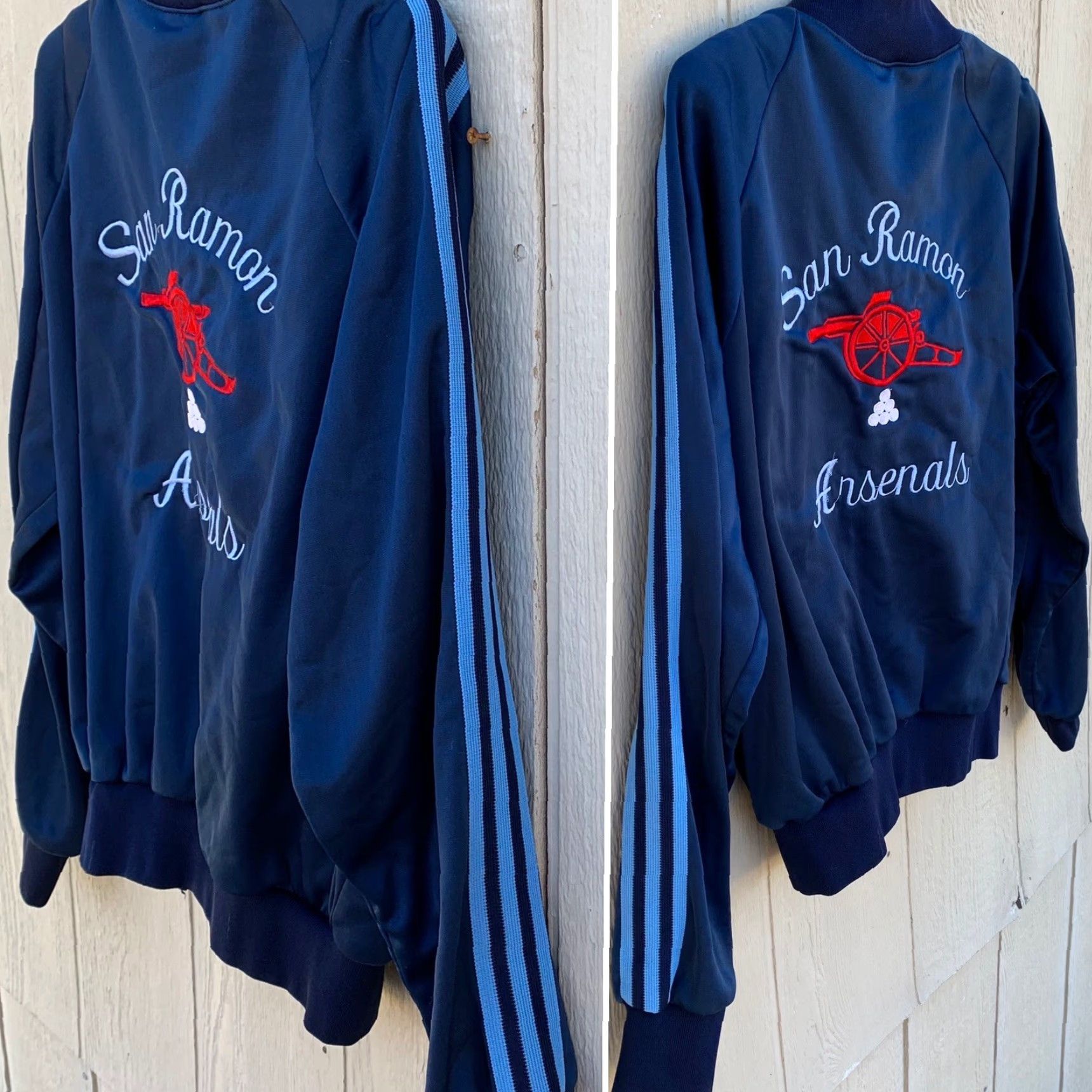 Vintage VINTAGE Purcells Activewear Track Jacket San Ramon Arsenals L Blue Men's Shirt or Jacket Size US L / EU 52-54 / 3 - 2 Thumbnail