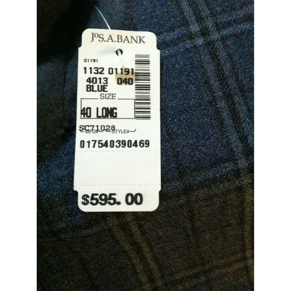 Jos. A. Bank JOS.A.BANK MENS NEW 100%WOOL SPORT COAT JACKET BLAZER 40L Size 40L - 6 Thumbnail