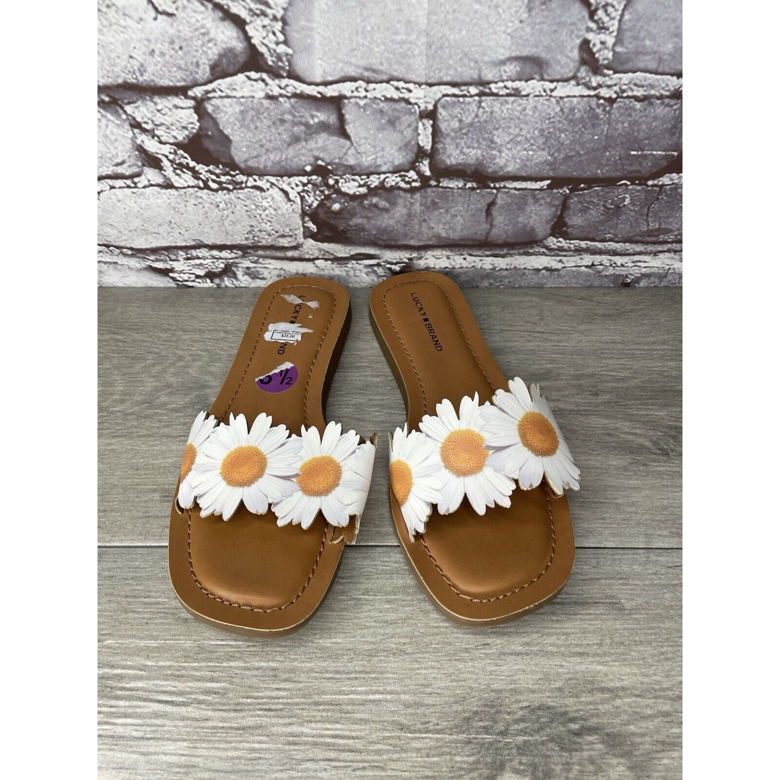 Lucky Brand Lucky Brand Floral Daisy Quiet Luxury Beach Slides Sandals W Size US 6.5 / IT 36.5 - 2 Thumbnail