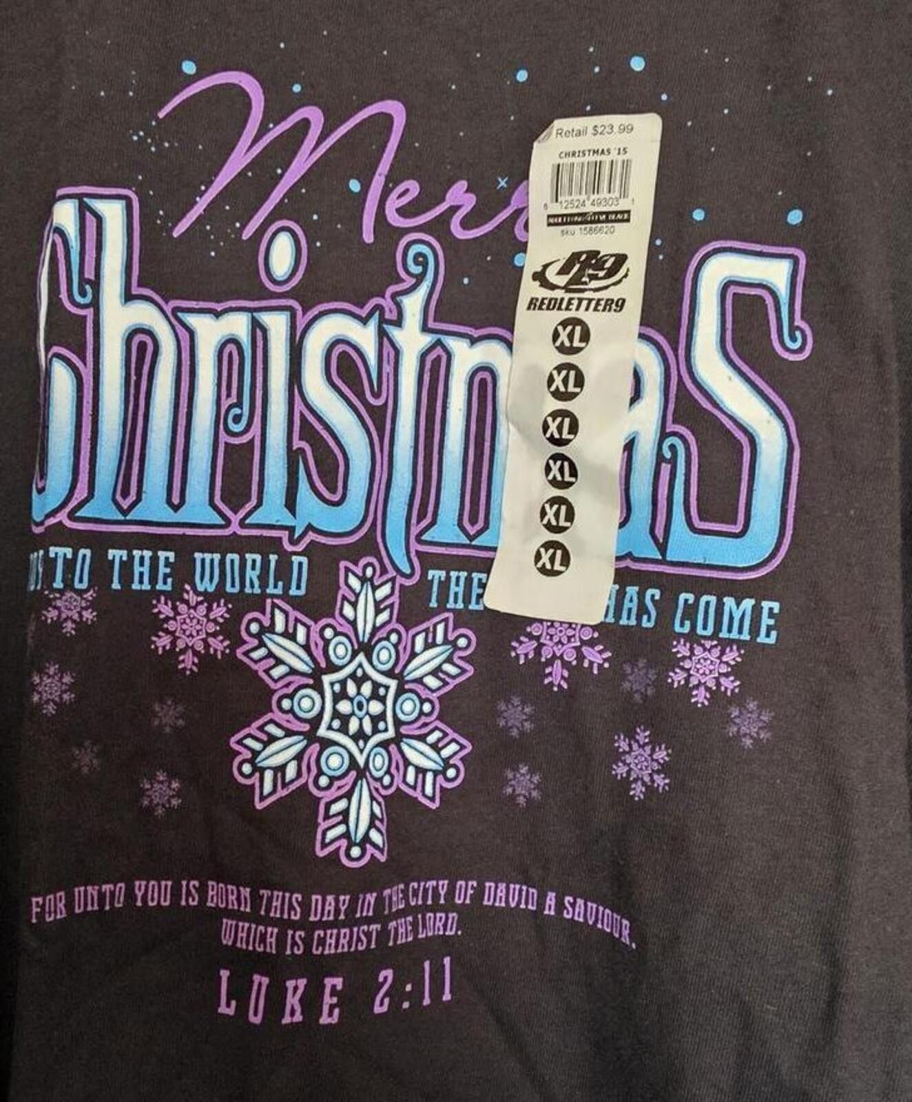 Other Womens XL Black Luke 2:11 Long Sleeve Cotton Christmas Shirt Size XL / US 12-14 / IT 48-50 - 5 Thumbnail